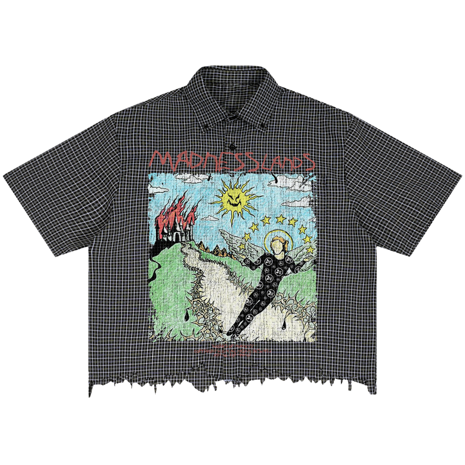 Mad Lands Distress Button Up