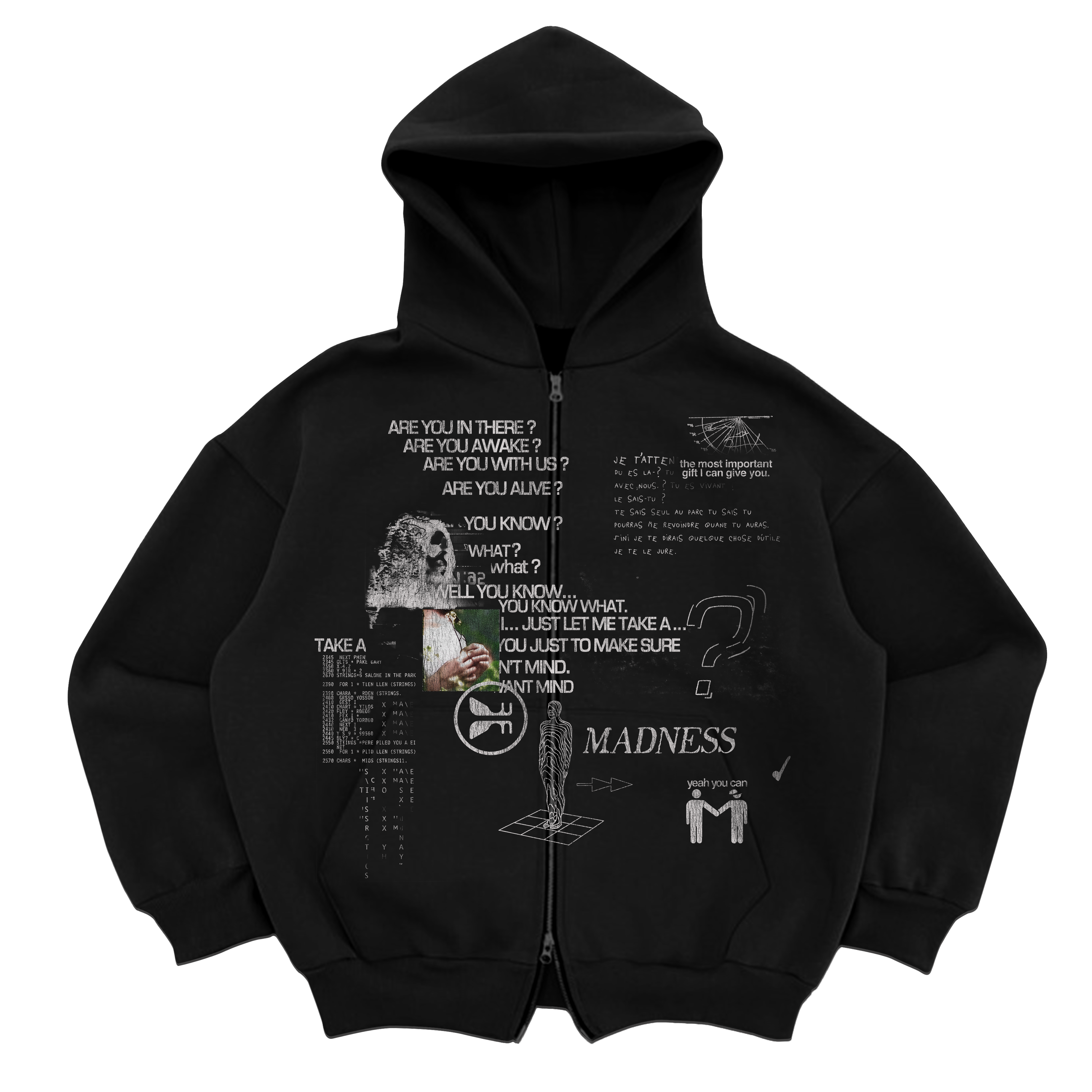 Awake Zip Up - Black