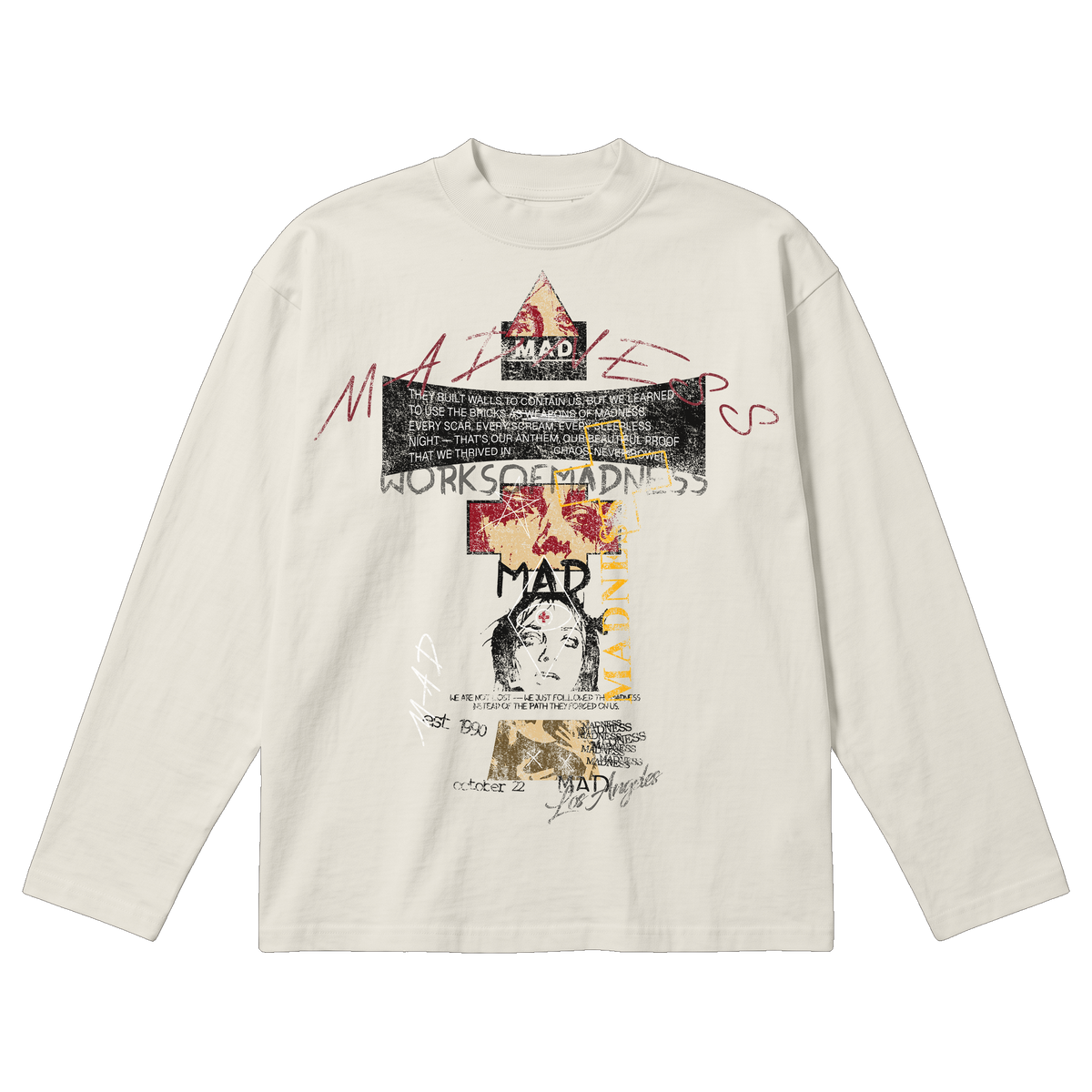 Mad Anthem Baggy L/S Tee - Off White