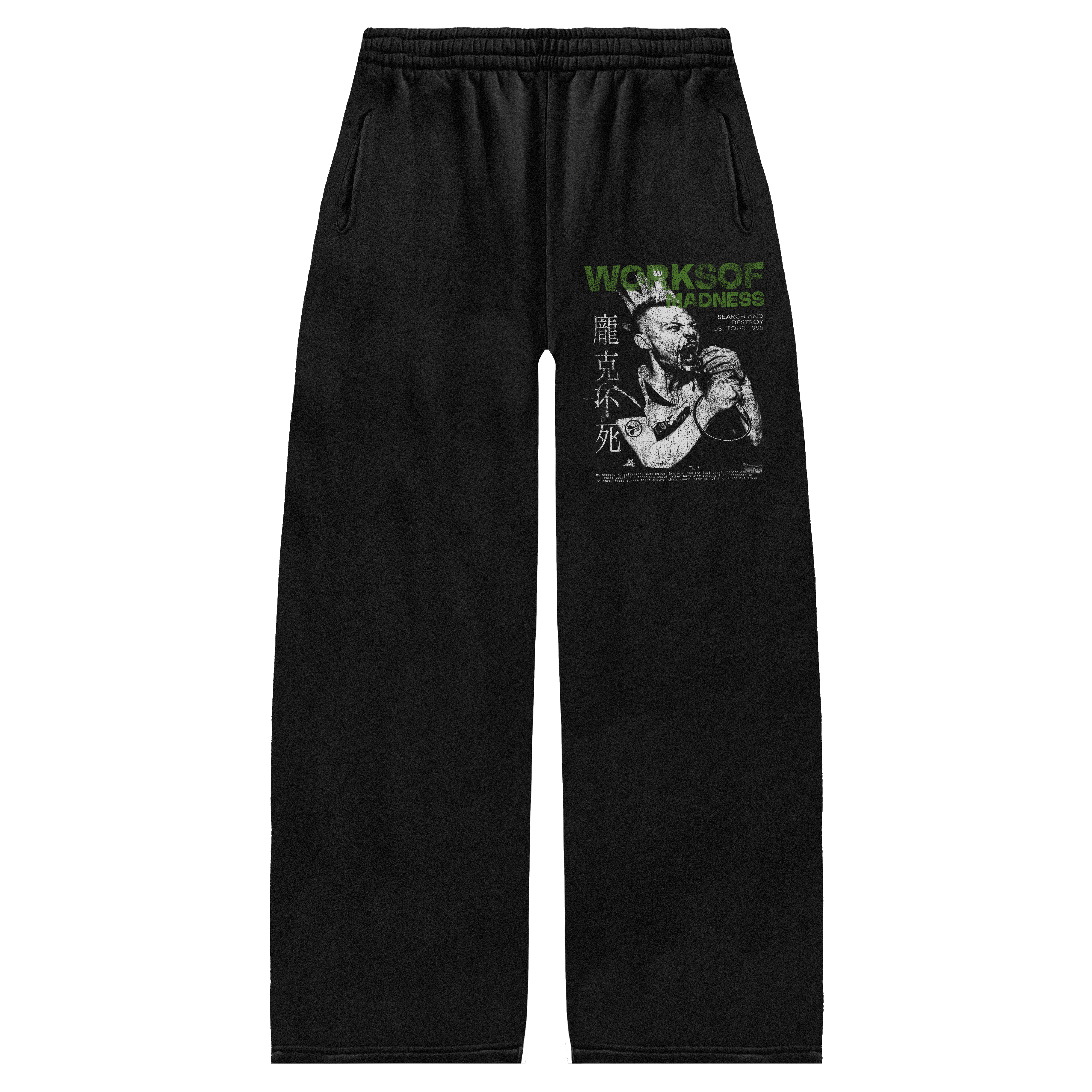 No Heroes Baggy Sweatpants - Black