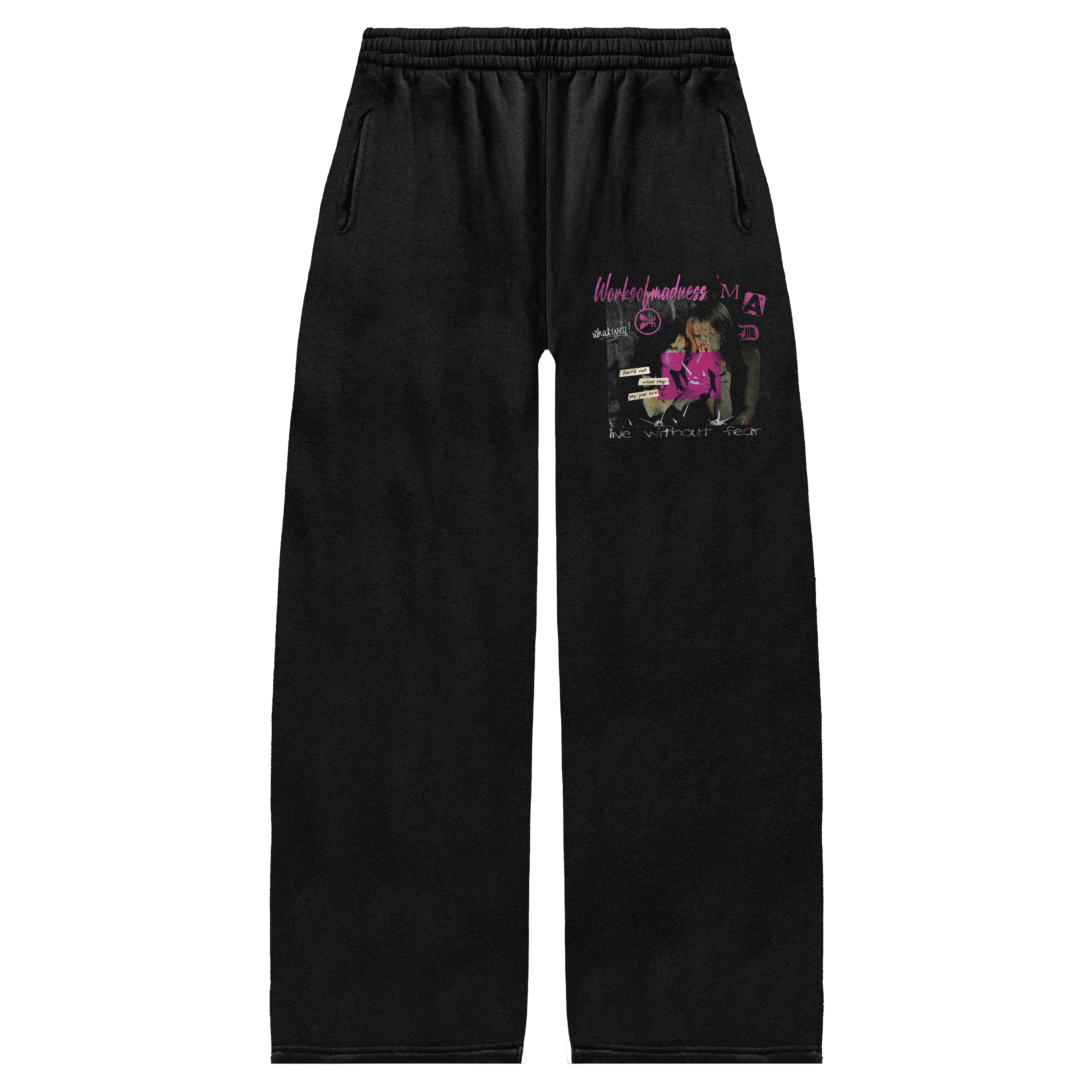 Without Fear Baggy Sweatpants - Black