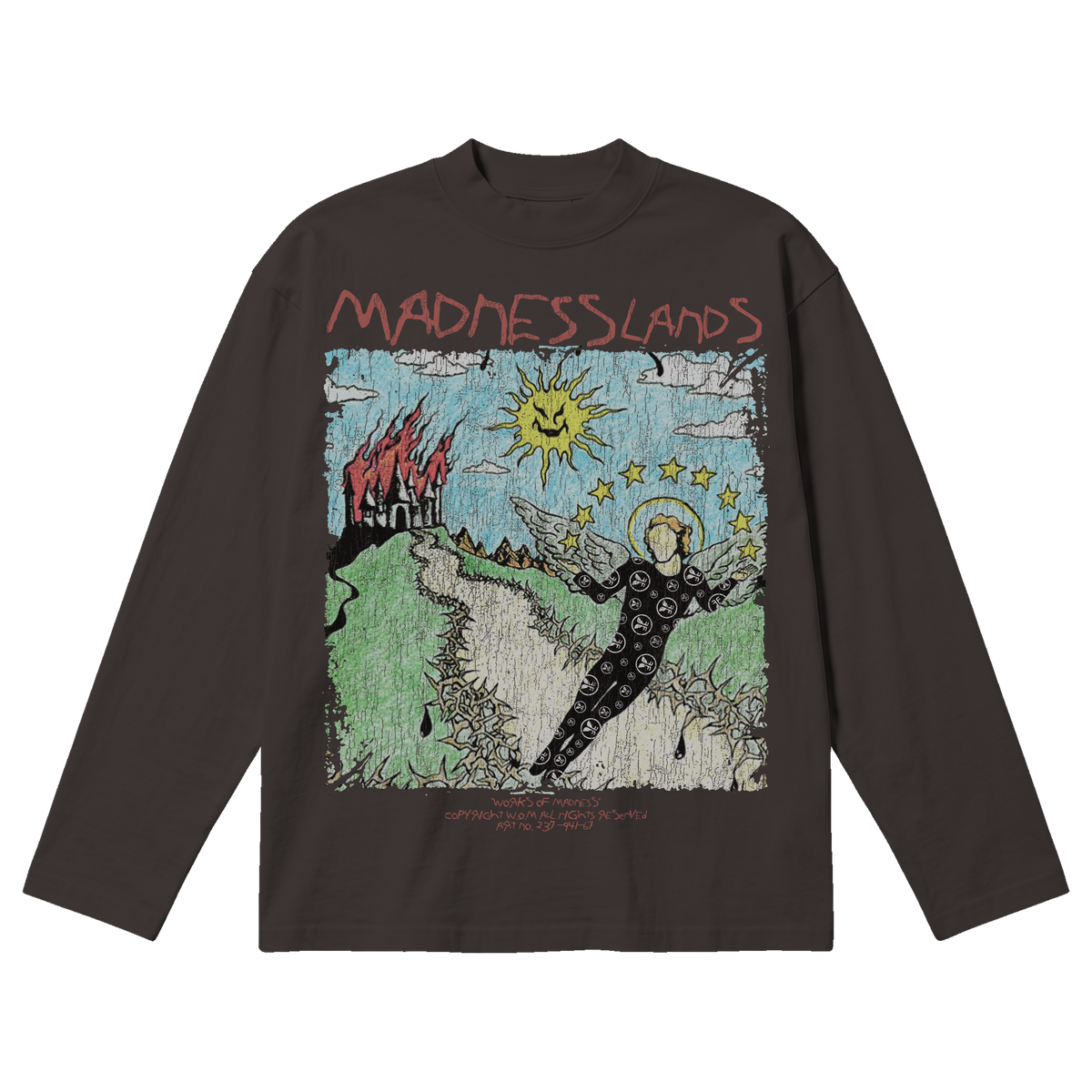 Madlands Baggy L/S Tee - Off Black