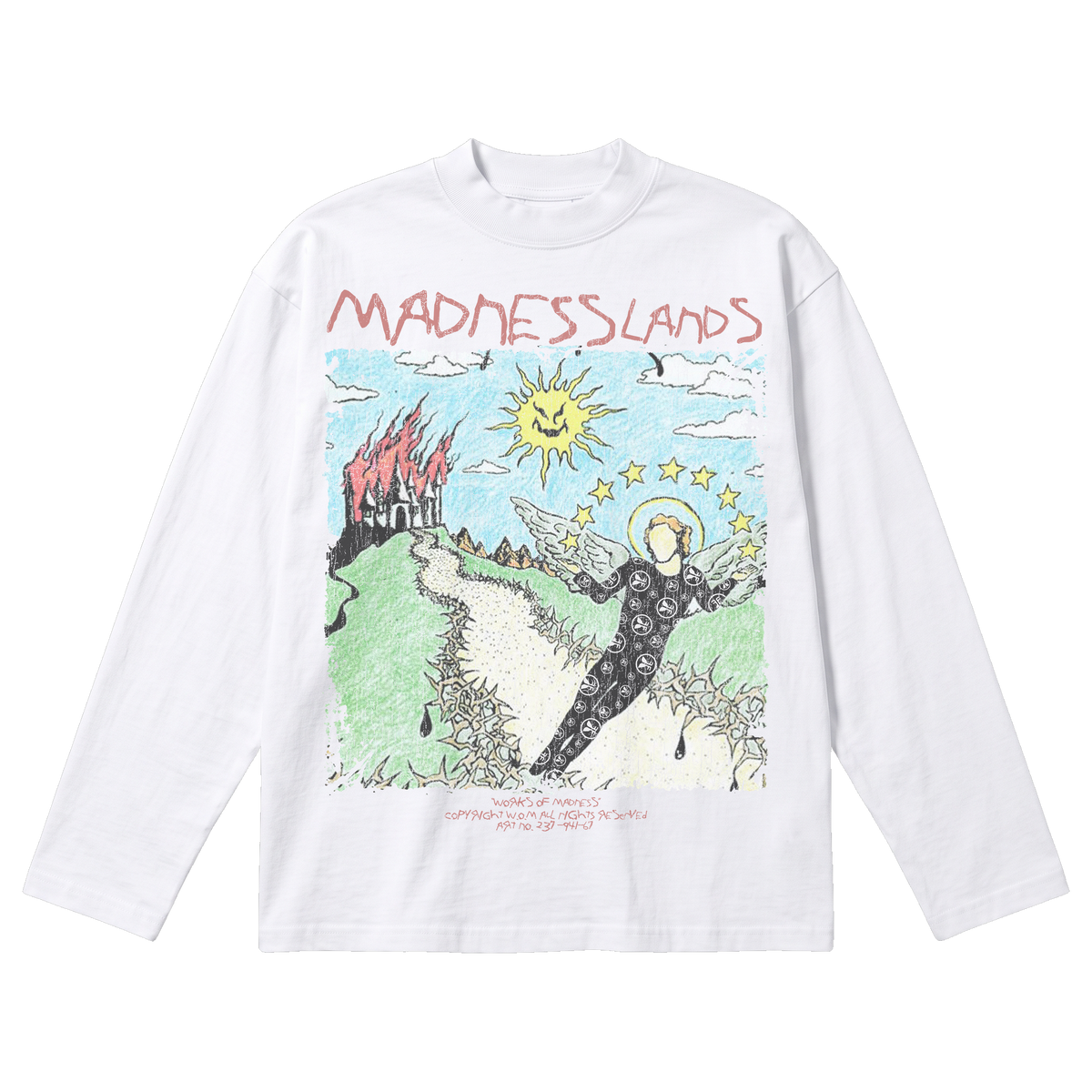 Madlands Baggy L/S Tee - White
