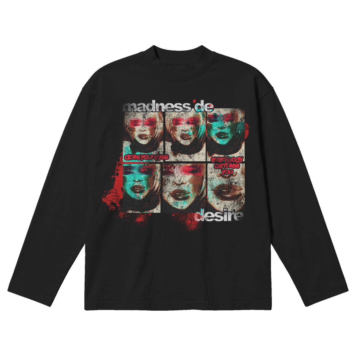 Desire Baggy L/S Tee - Black
