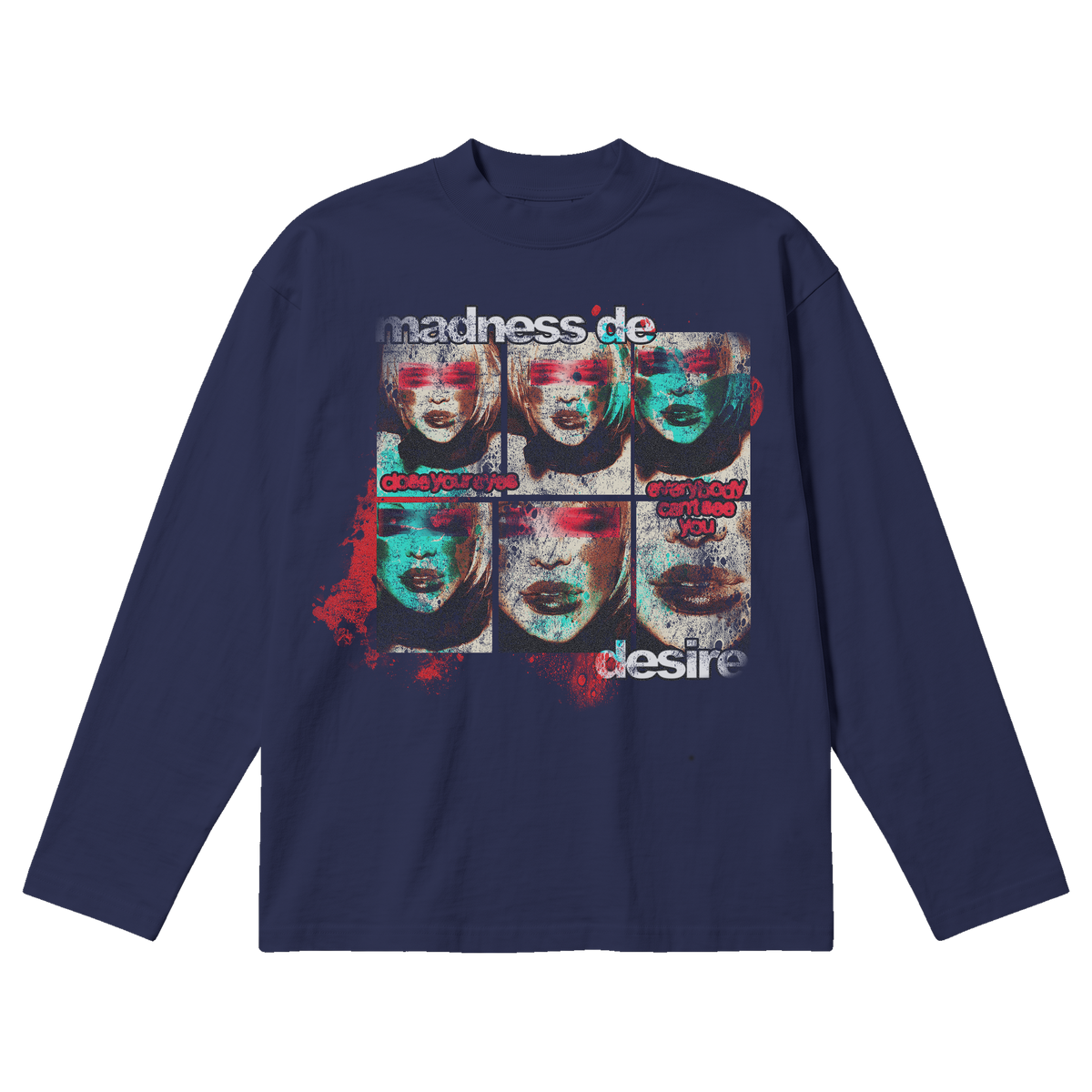 Desire Baggy L/S Tee - Blue