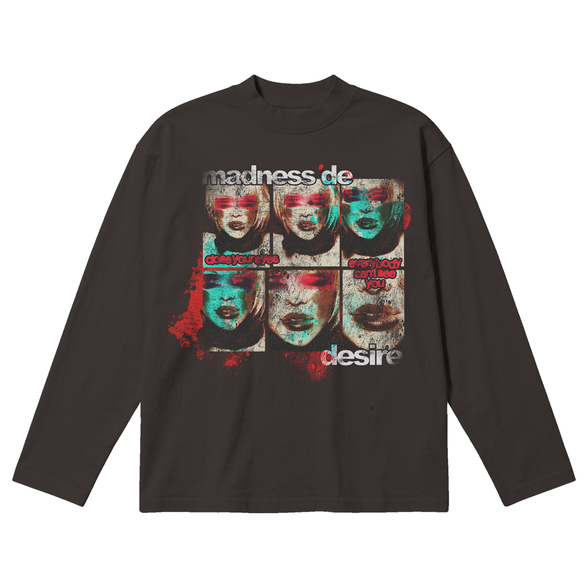 Desire Baggy L/S Tee - Off Black