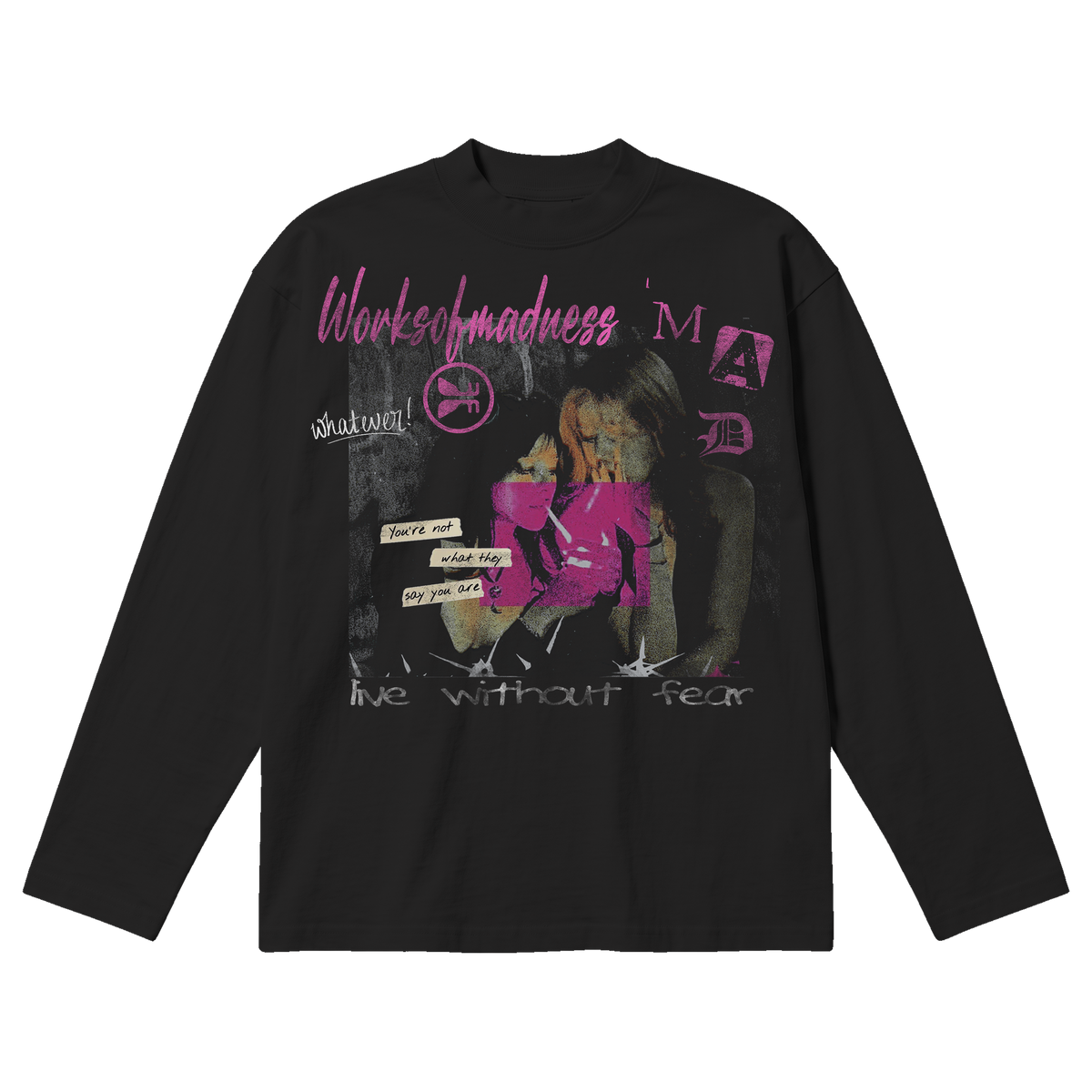 Without Fear Baggy L/S Tee - Black