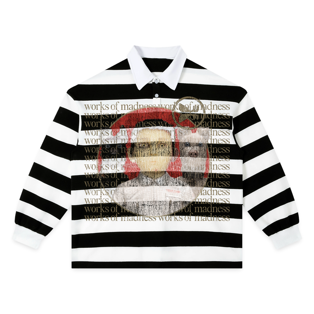 Best Friend Stripe Polo - Black
