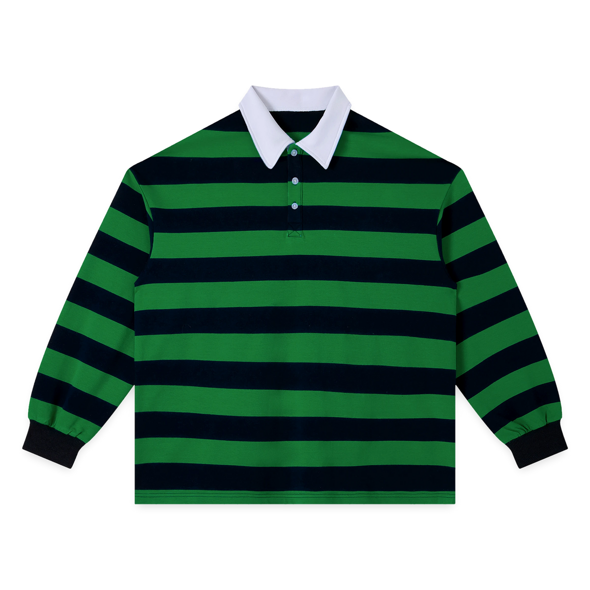 Blank Stripe Polo - Green