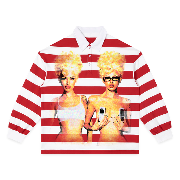Blondes Stripe Polo - Red