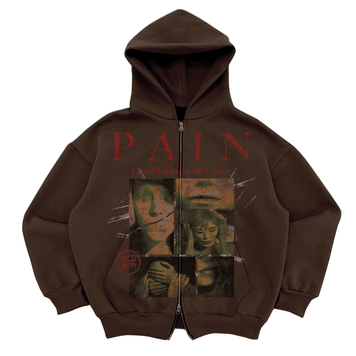 Pain Zip Up - Brown