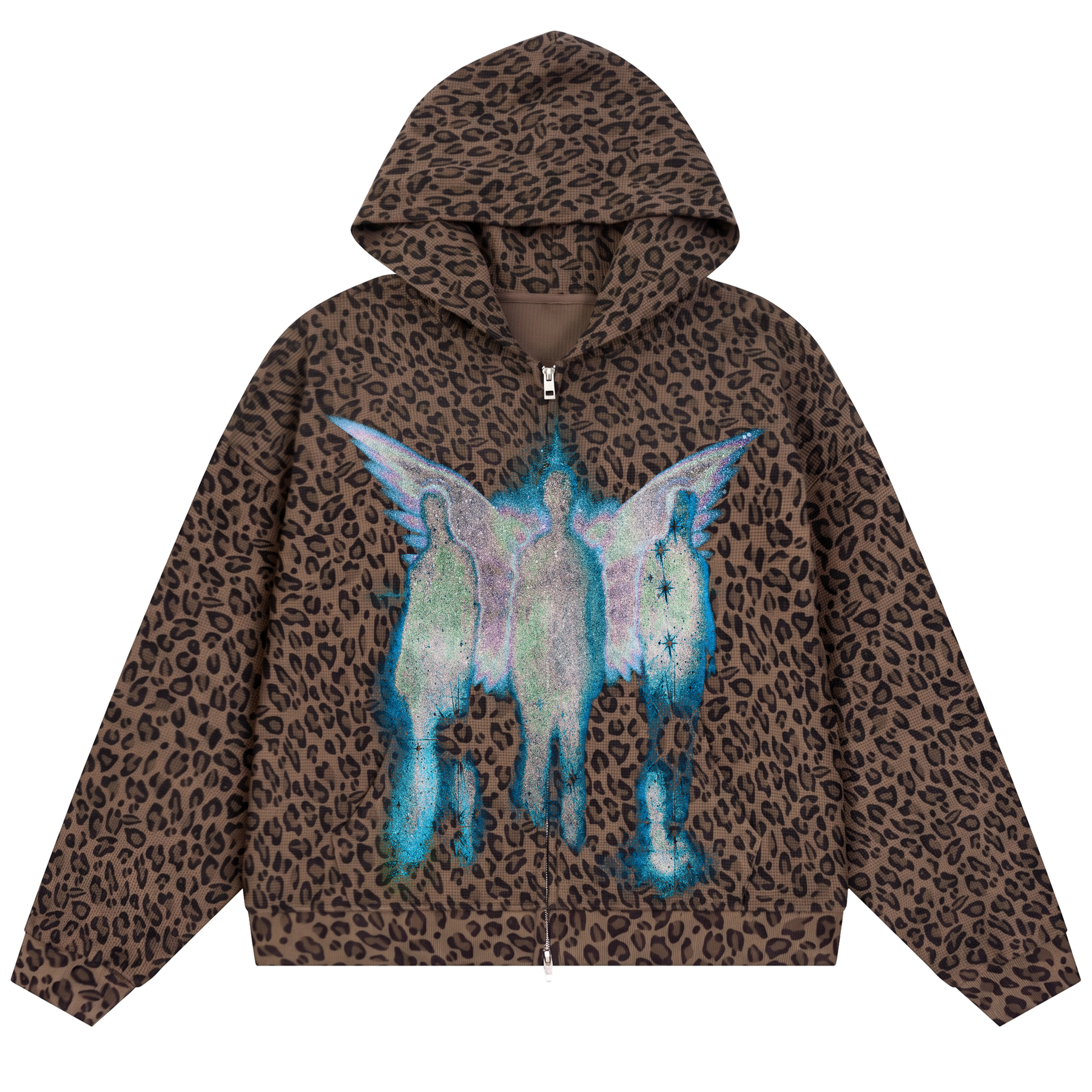 Messiah Waffle Zip Up - Cheetah