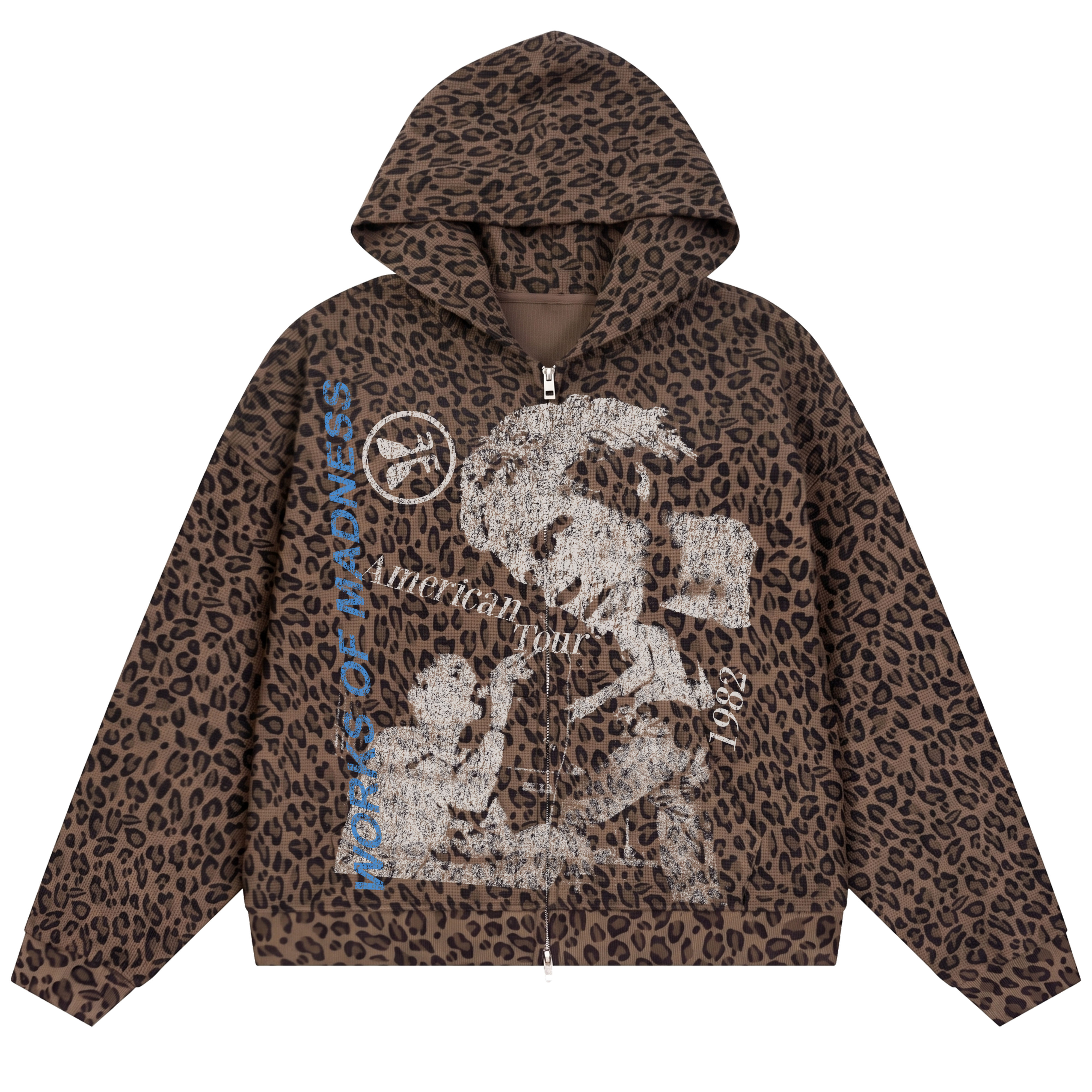 Summer Tour Waffle Zip Up - Cheetah