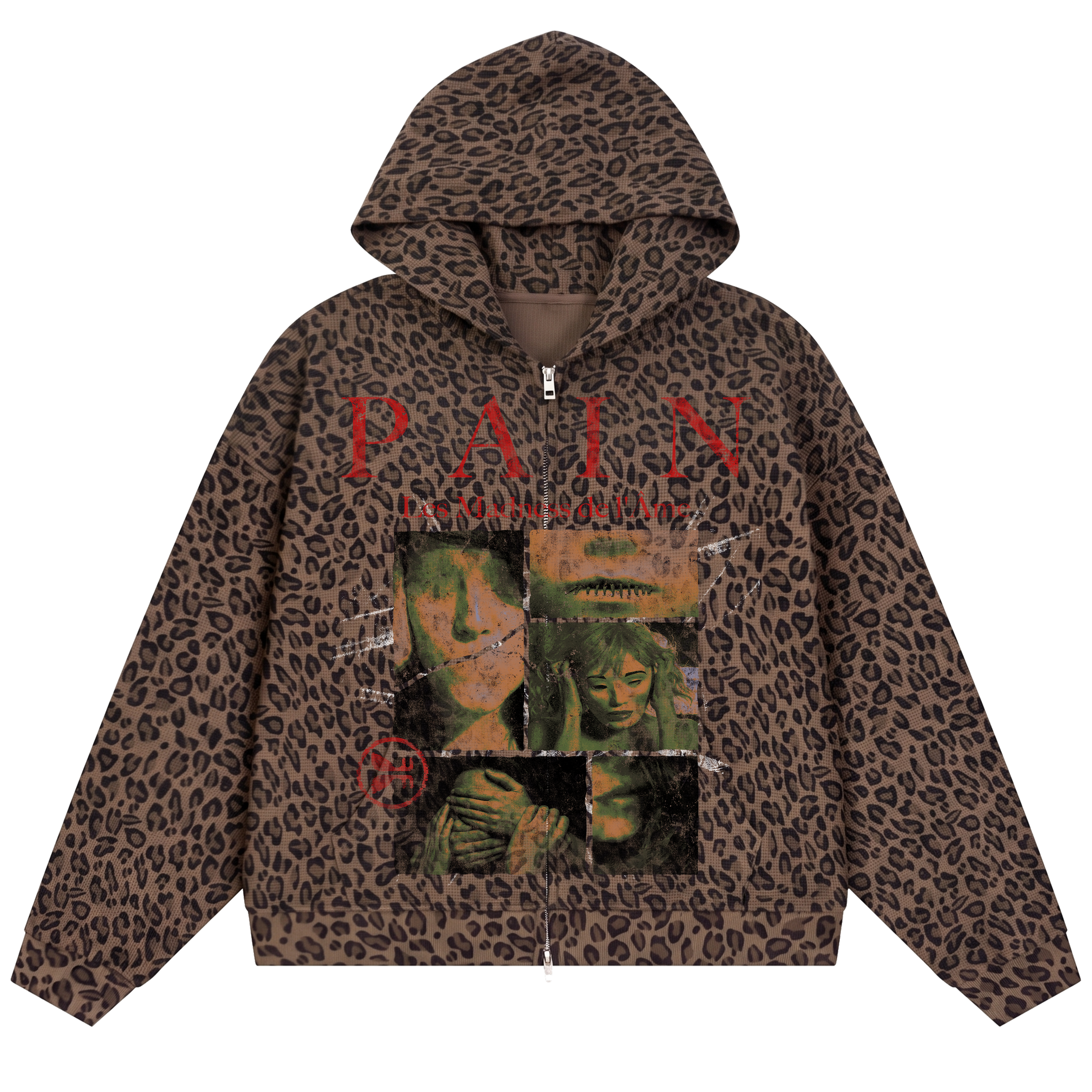 Pain Waffle Zip Up - Cheetah