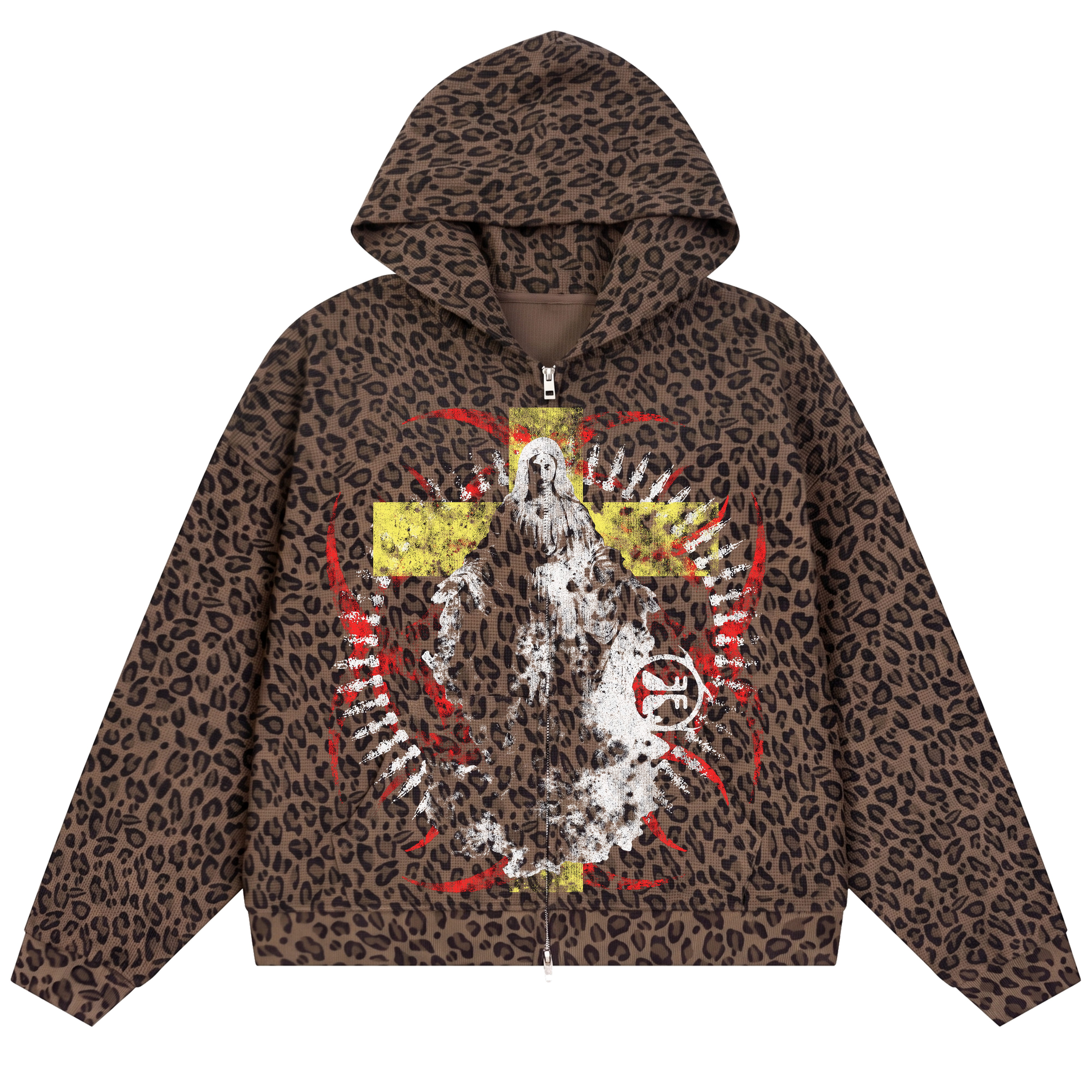 Worship Waffle Zip Up - Cheetah