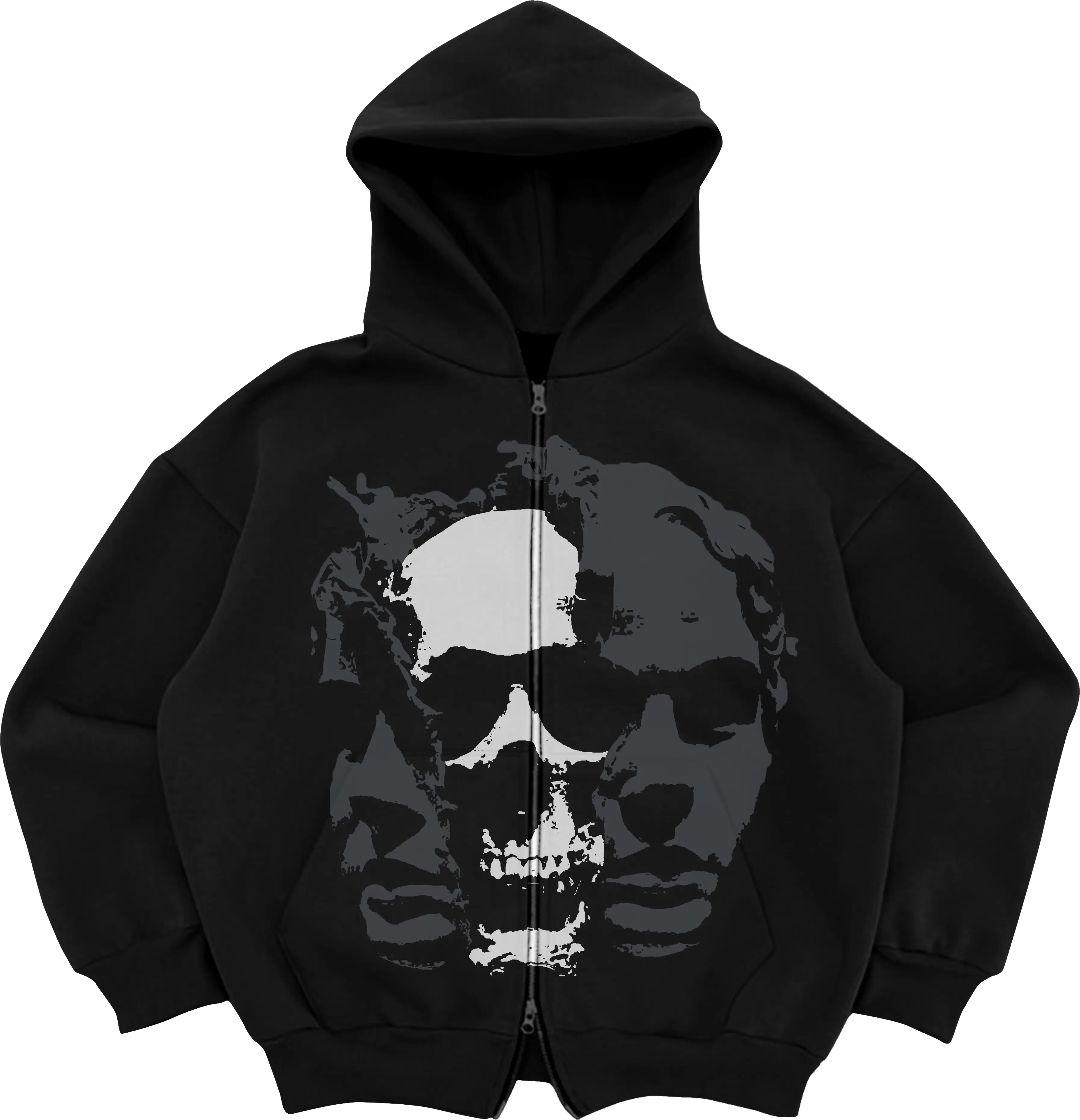 Faceless Skull Premium Zip Up WorksOfMadness