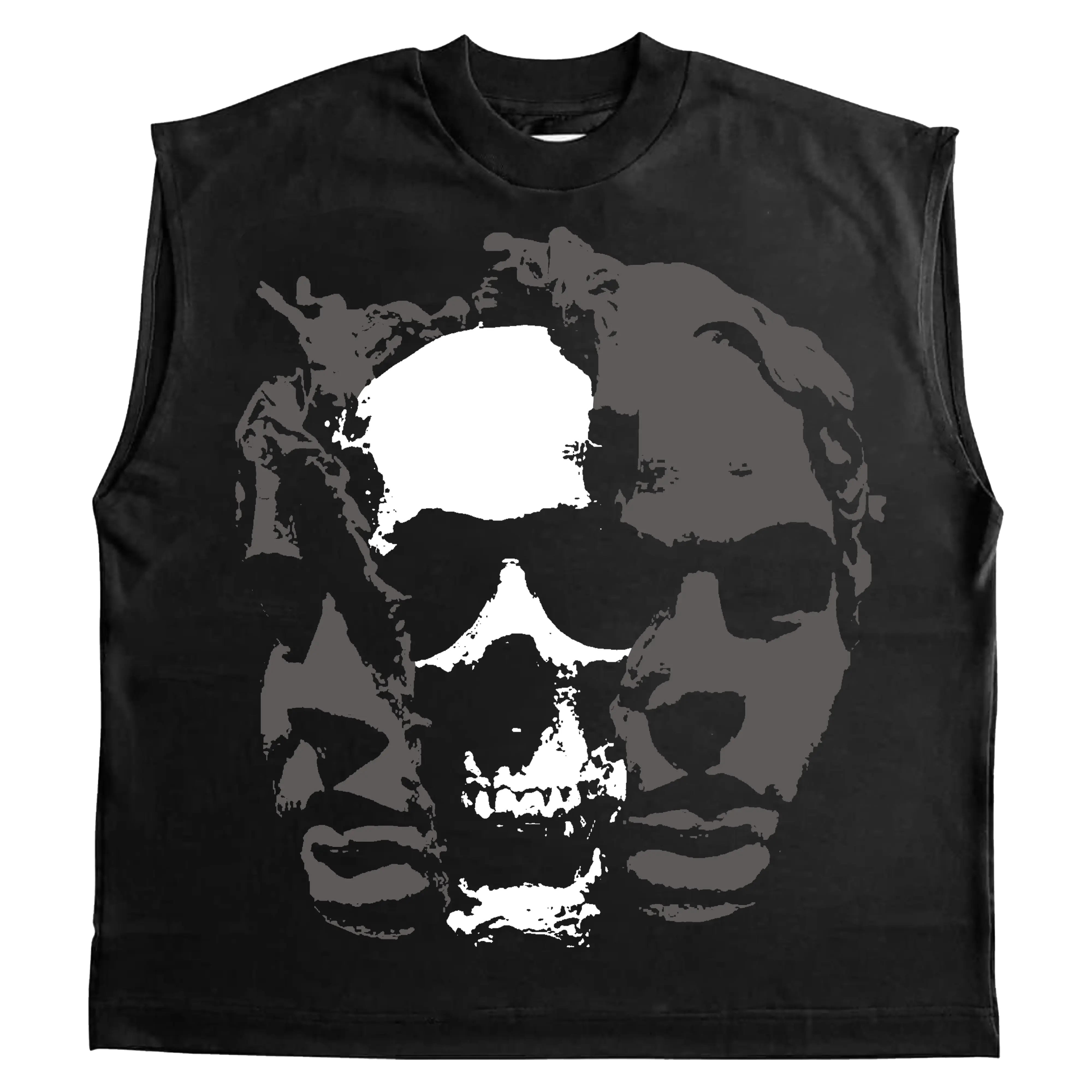 Faceless Skull Sleeveless Tee WorksOfMadness