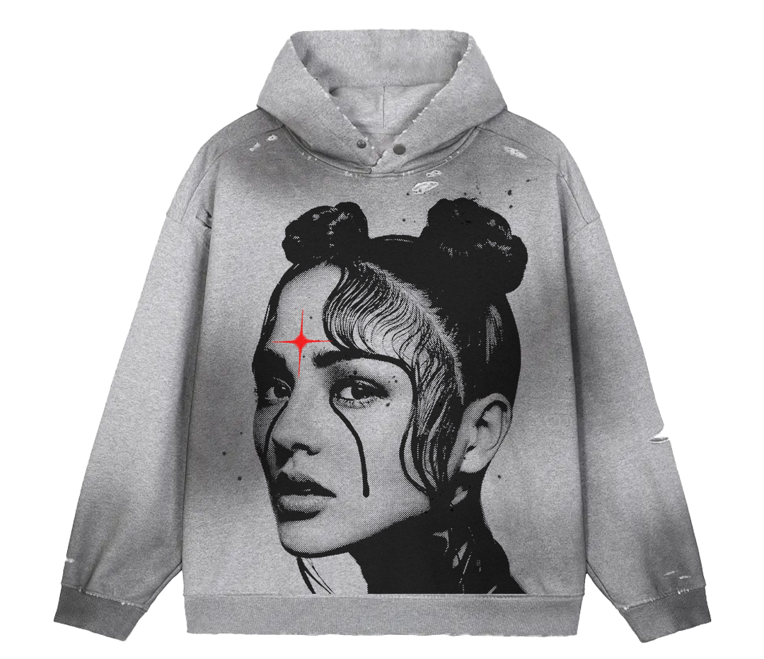 Spiritual Girl Sun Fade Distress Hoodie
