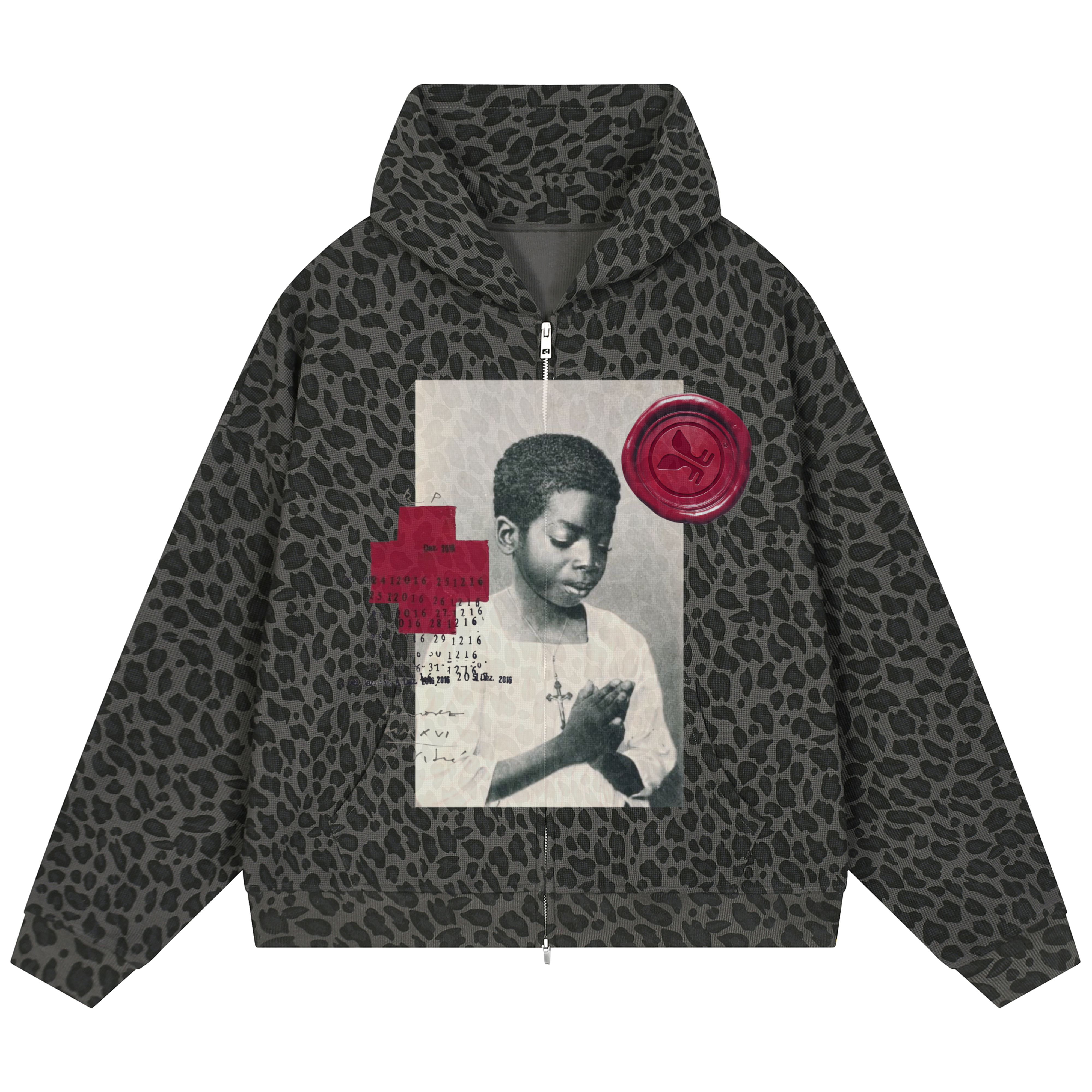 Devotion Waffle Zip Up - Leopard
