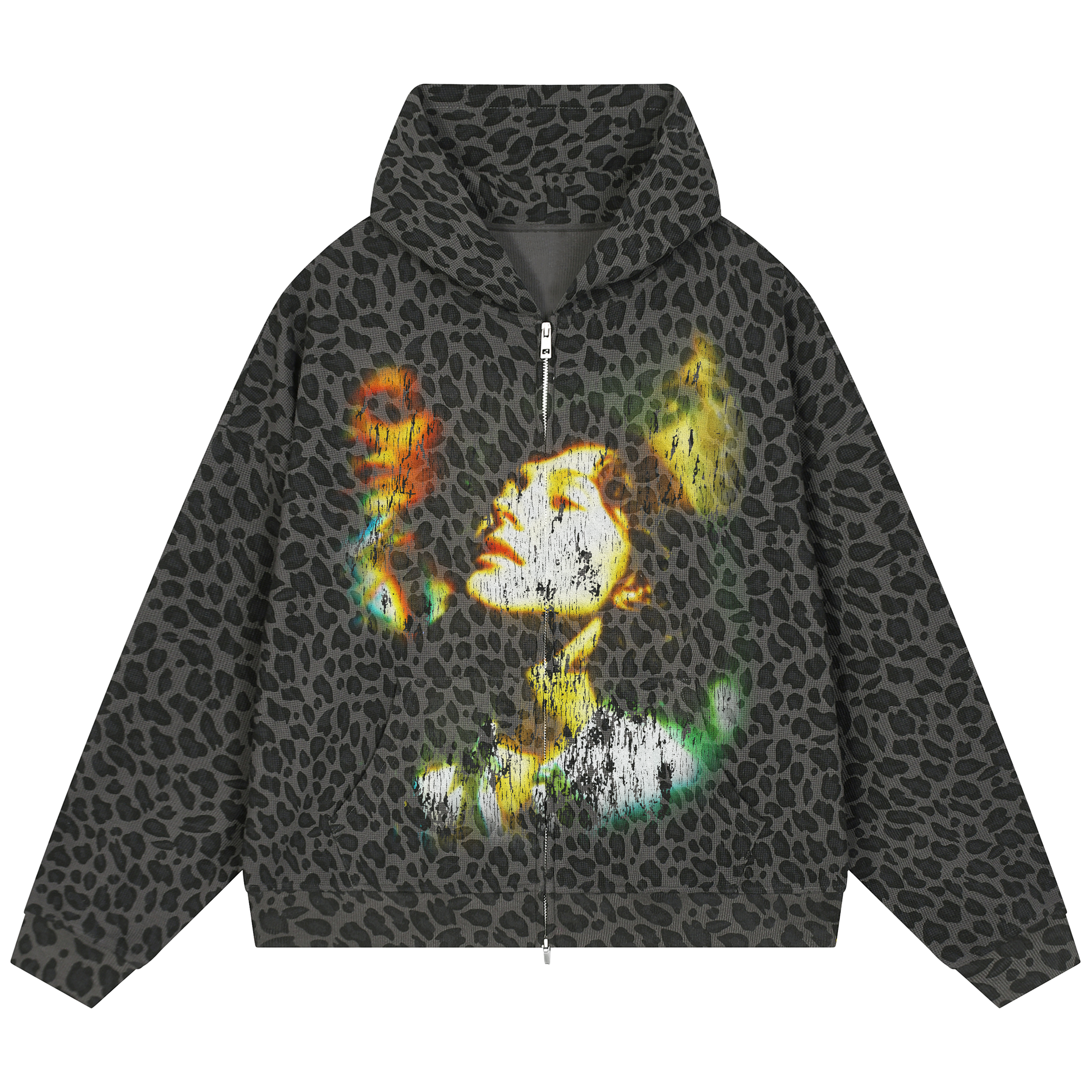 Envision Waffle Zip Up - Leopard