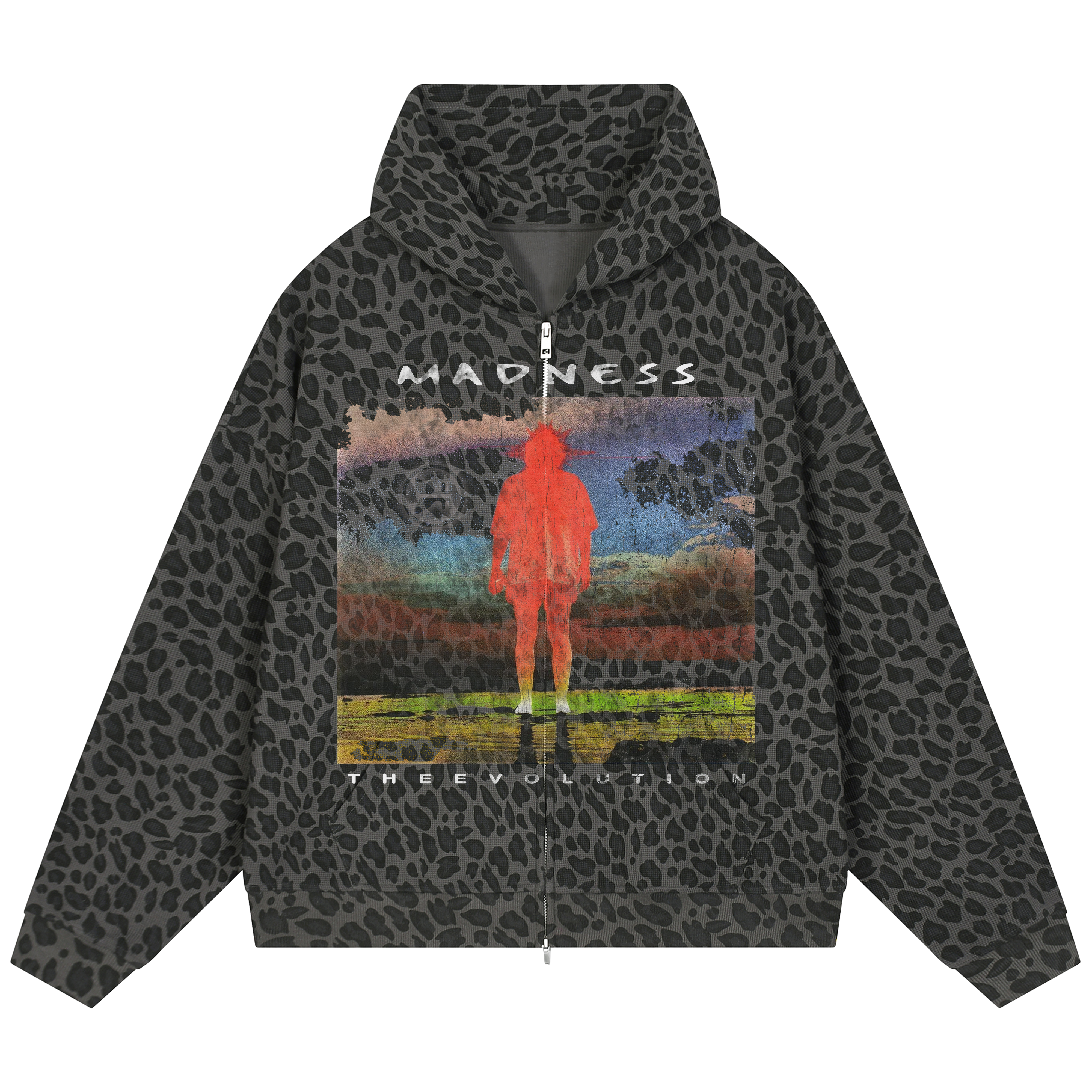 Mad Evolution Waffle Zip Up - Leopard