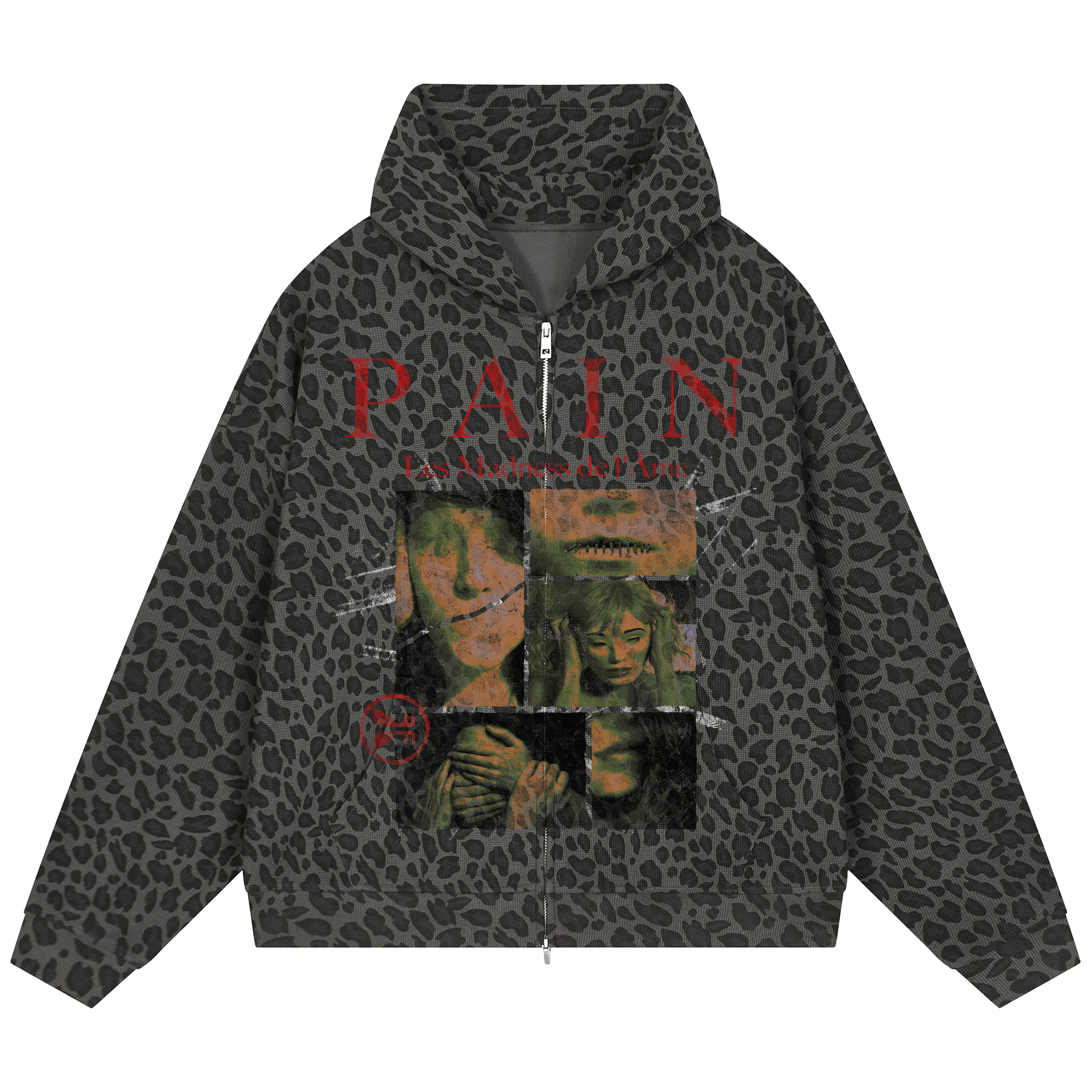 Pain Waffle Zip Up - Leopard