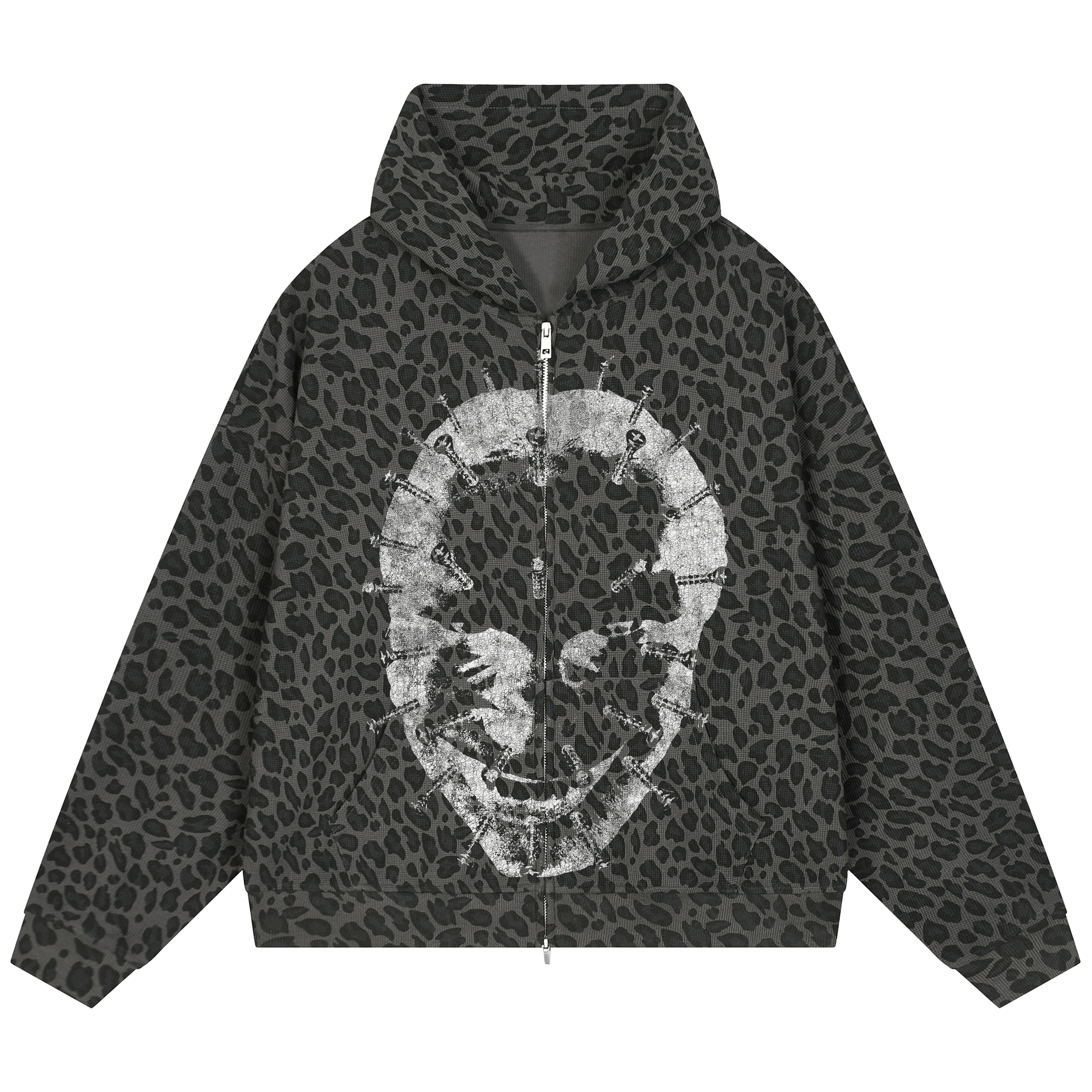 Prototype 7 Waffle Zip Up - Leopard