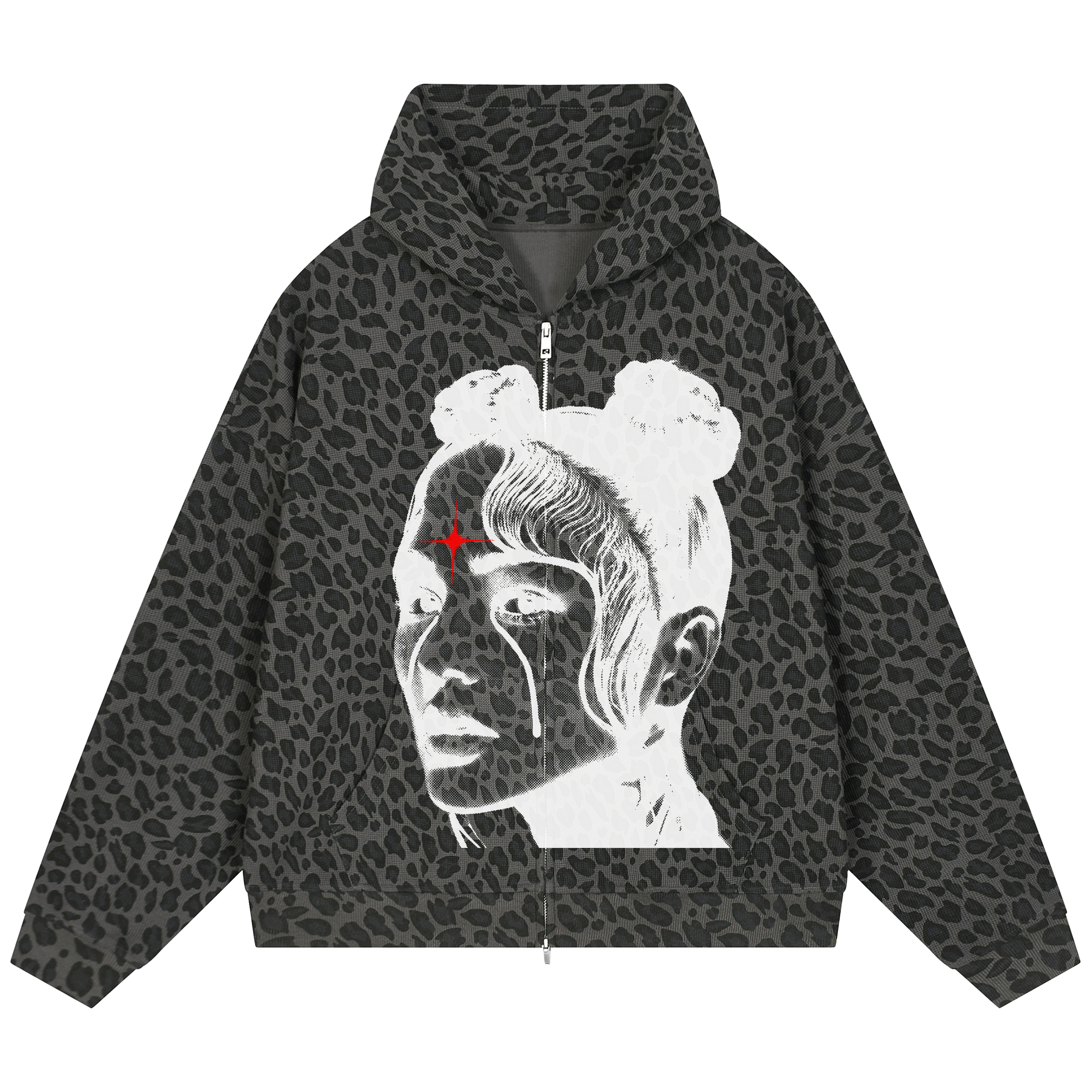 Spiritual Girl Waffle Zip Up - Leopard