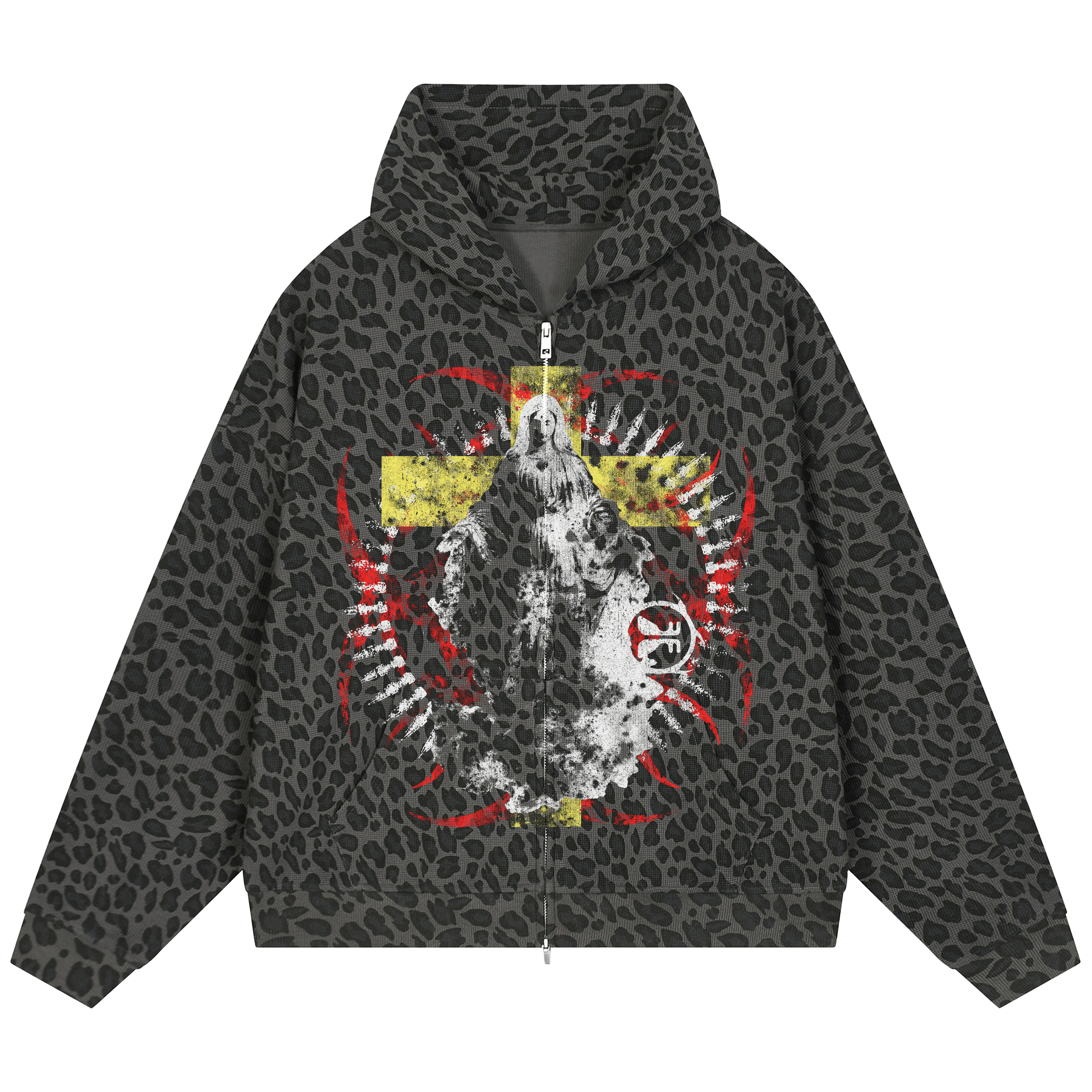 Worship Waffle Zip Up - Leopard