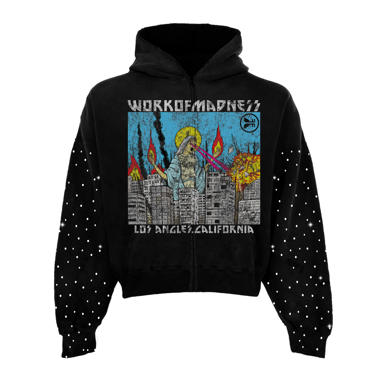 Lady of LA Rhinestone Zip Up