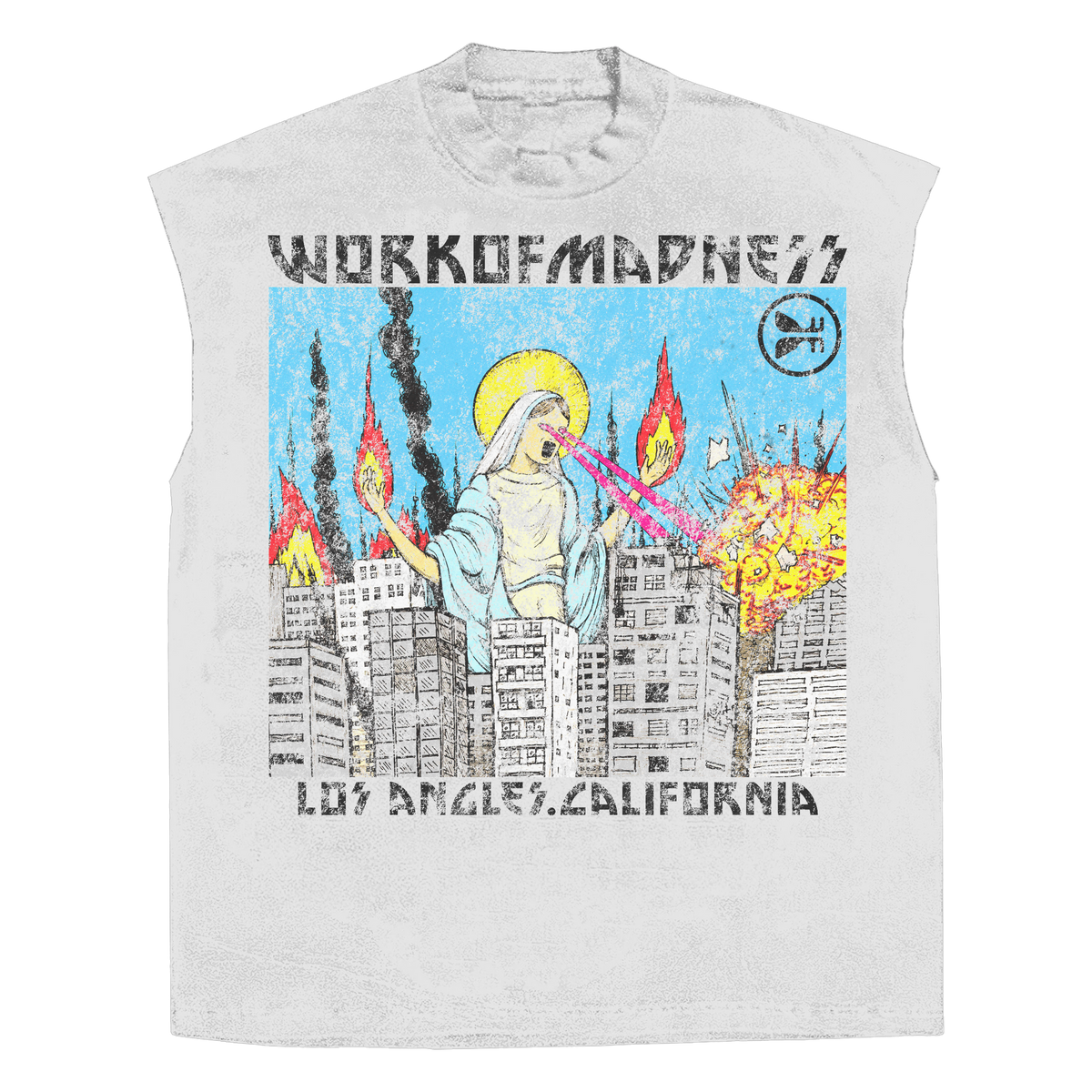 Lady of LA Sleeveless Tee - White