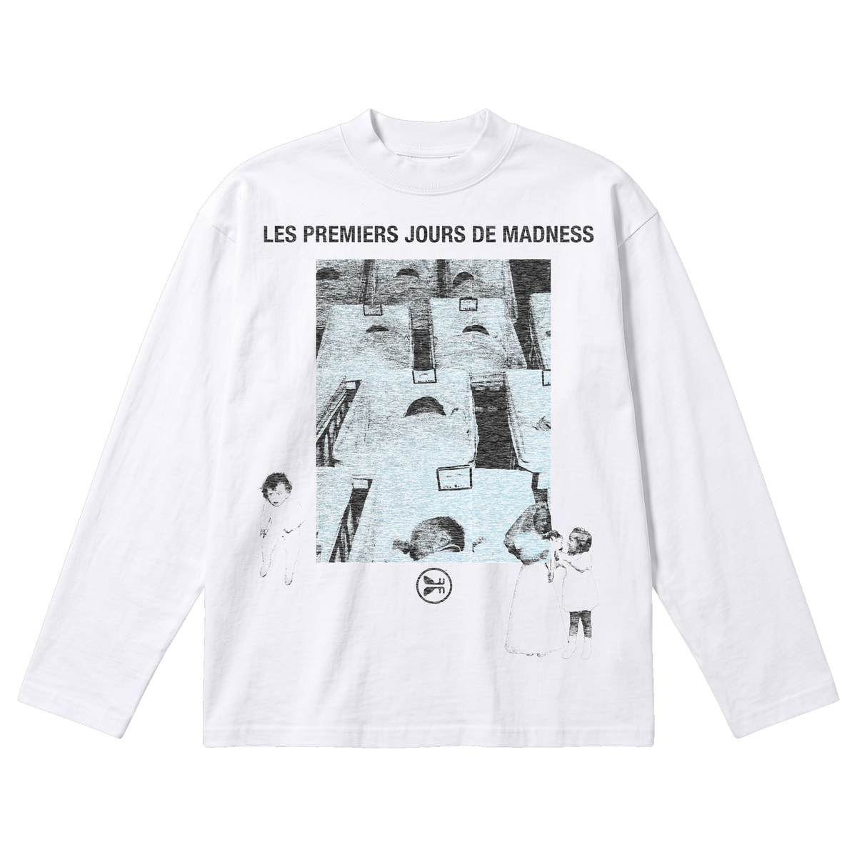 Les Premiers Baggy L/S Tee - White