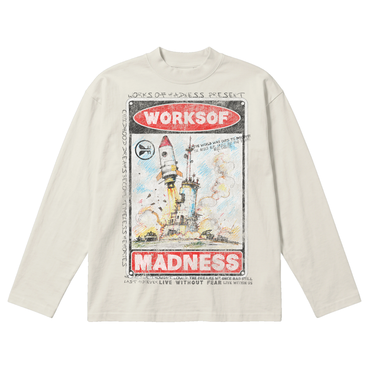 Liftoff Baggy L/S Tee - Off White