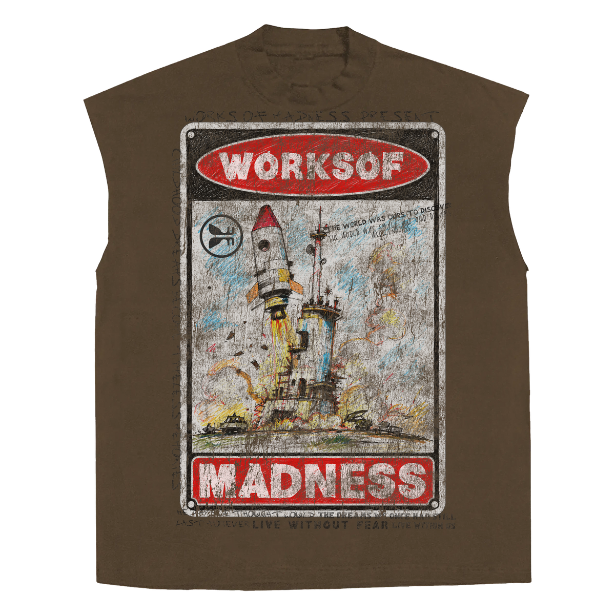 Liftoff Sleeveless Tee - Brown