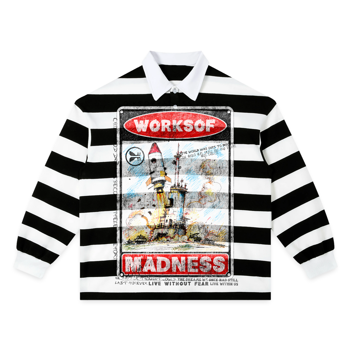 Liftoff Stripe Polo - Black