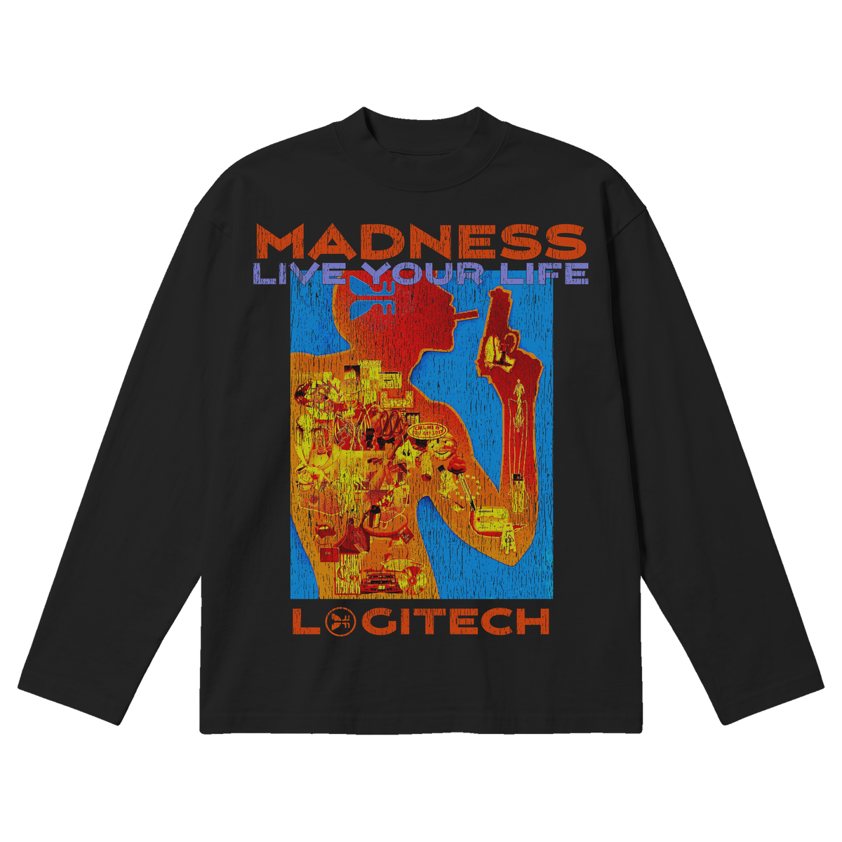 Logitec Baggy L/S Tee - Black