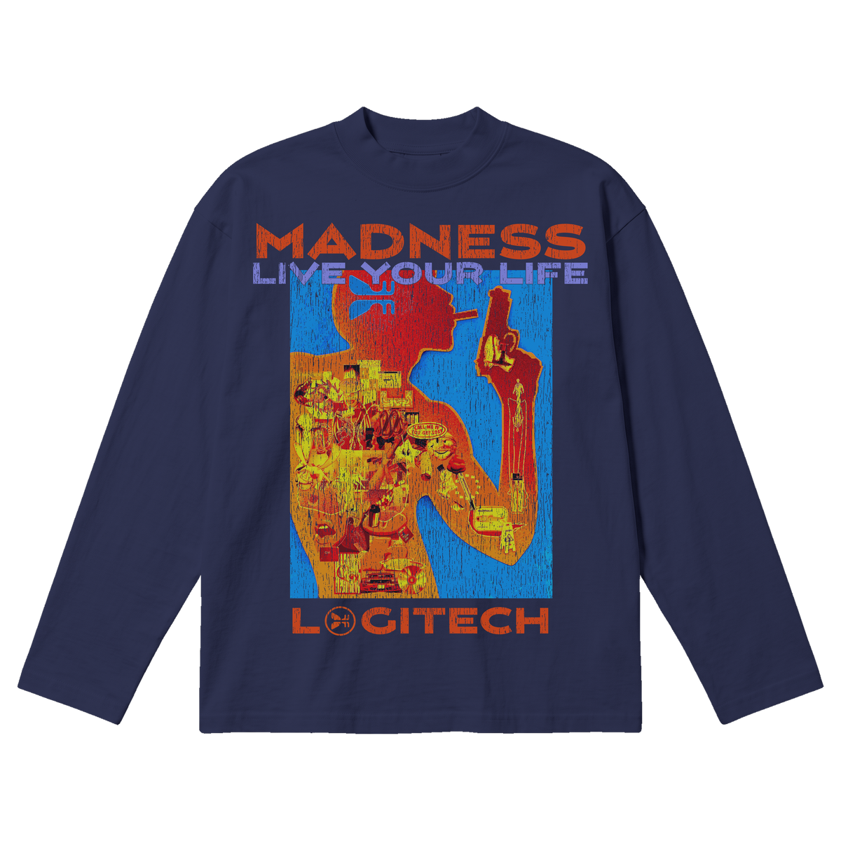 Logitec Baggy L/S Tee - Blue