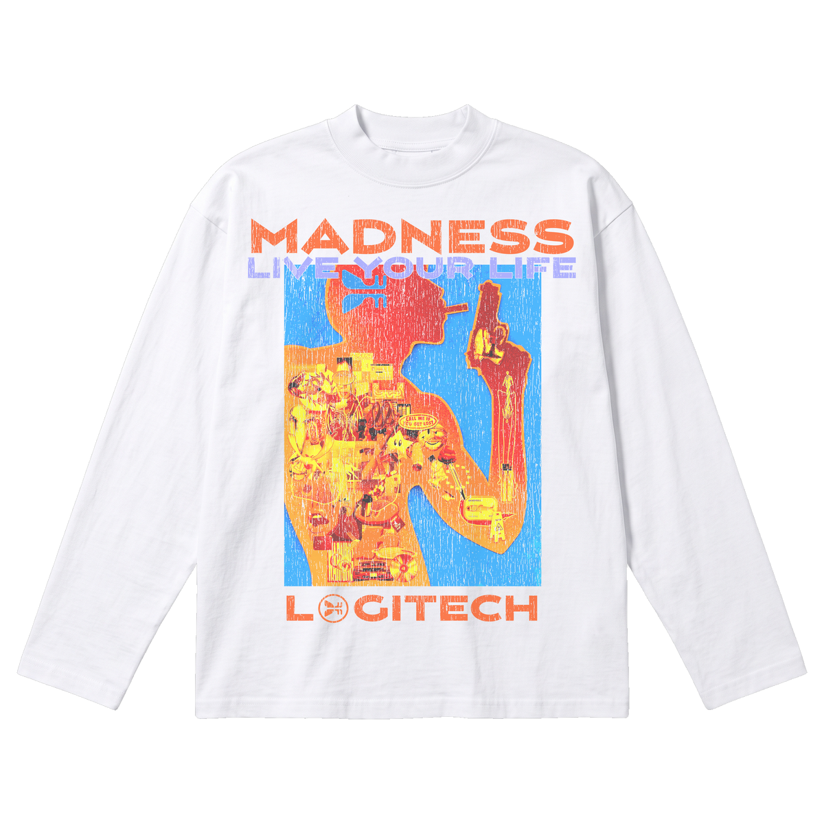 Logitec Baggy L/S Tee - White