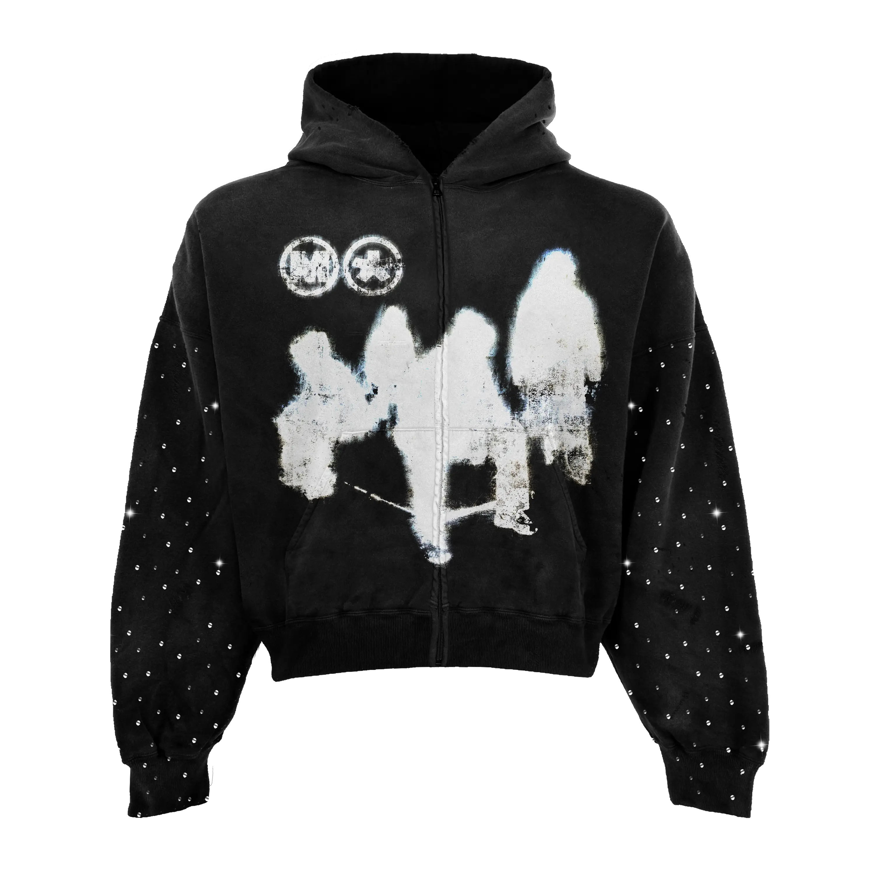 Lost Souls Rhinestone Zip Up (Copy) WorksOfMadness
