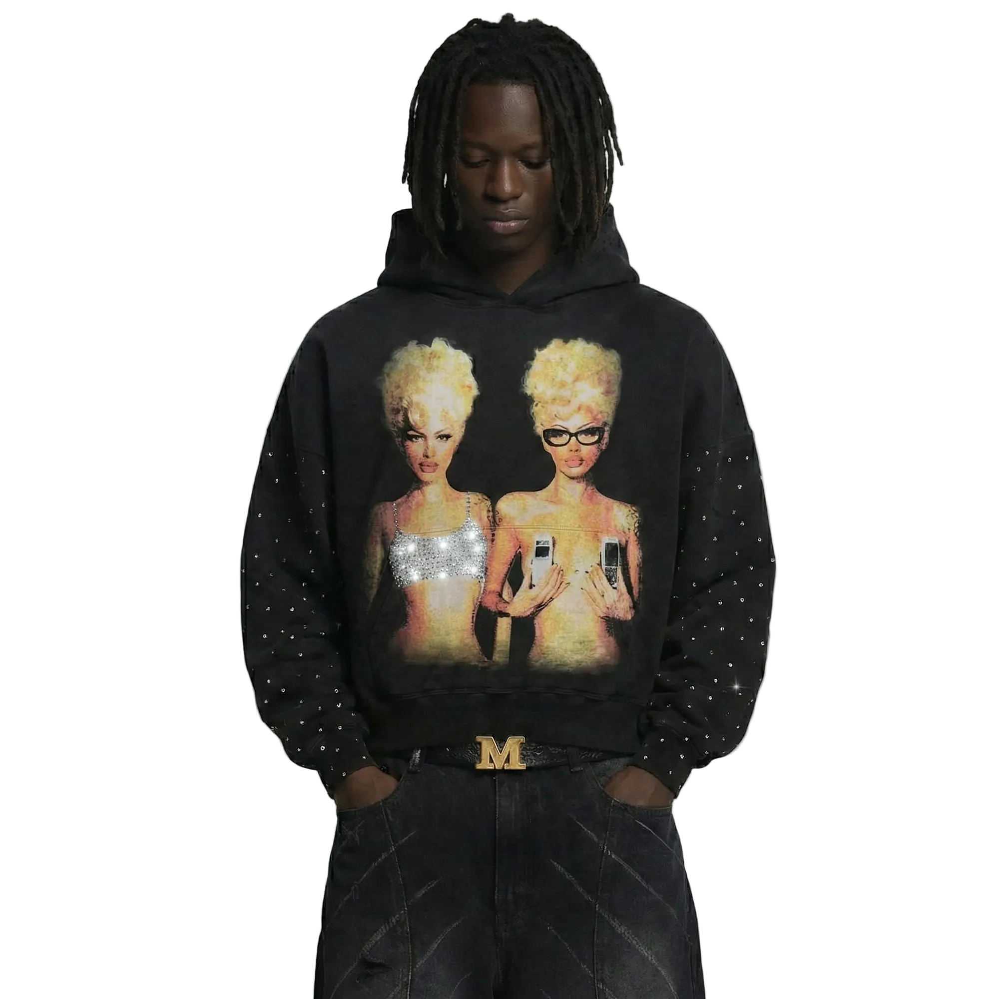 Blondes Rhinestone Hoodie