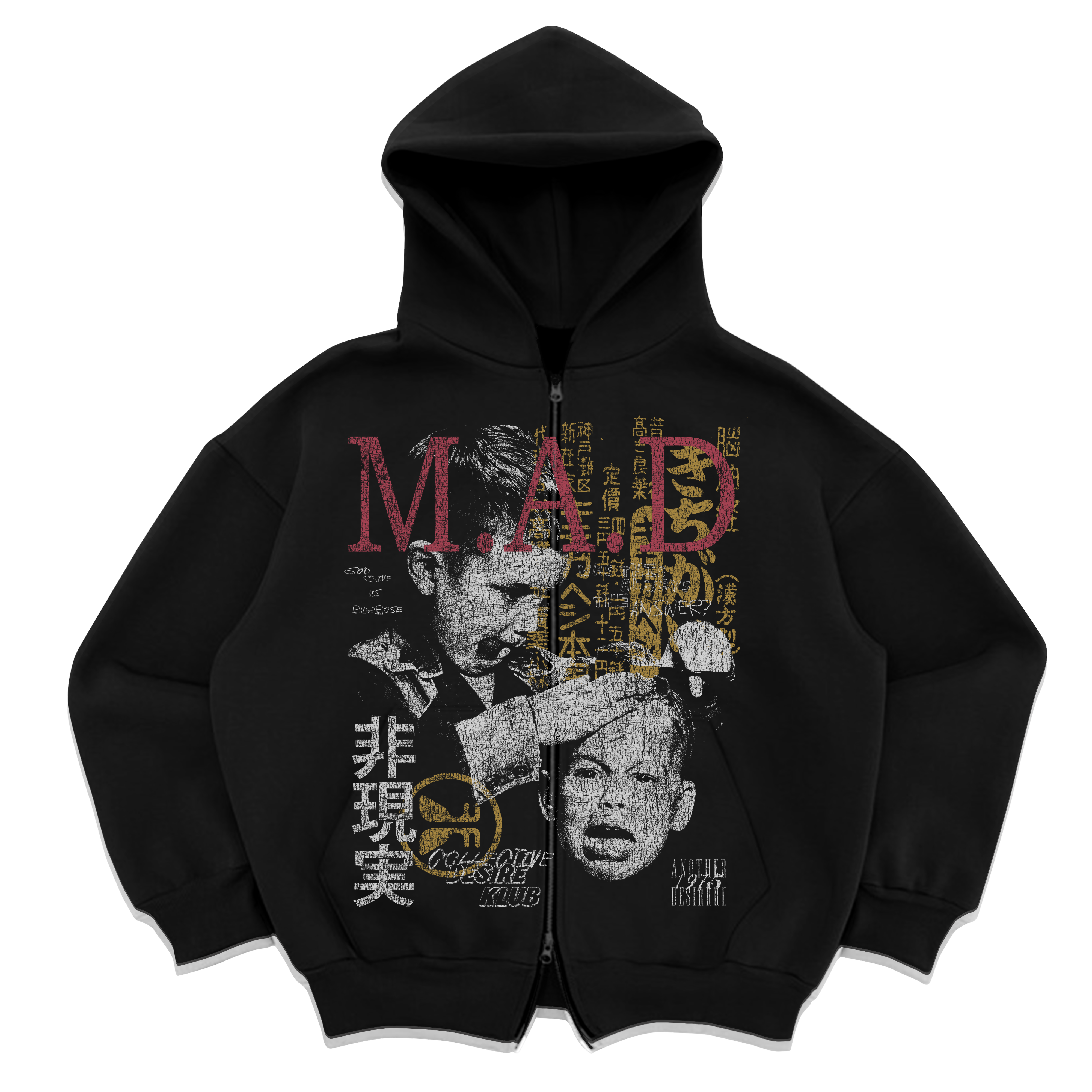 Mutually Assured Zip Up - Black