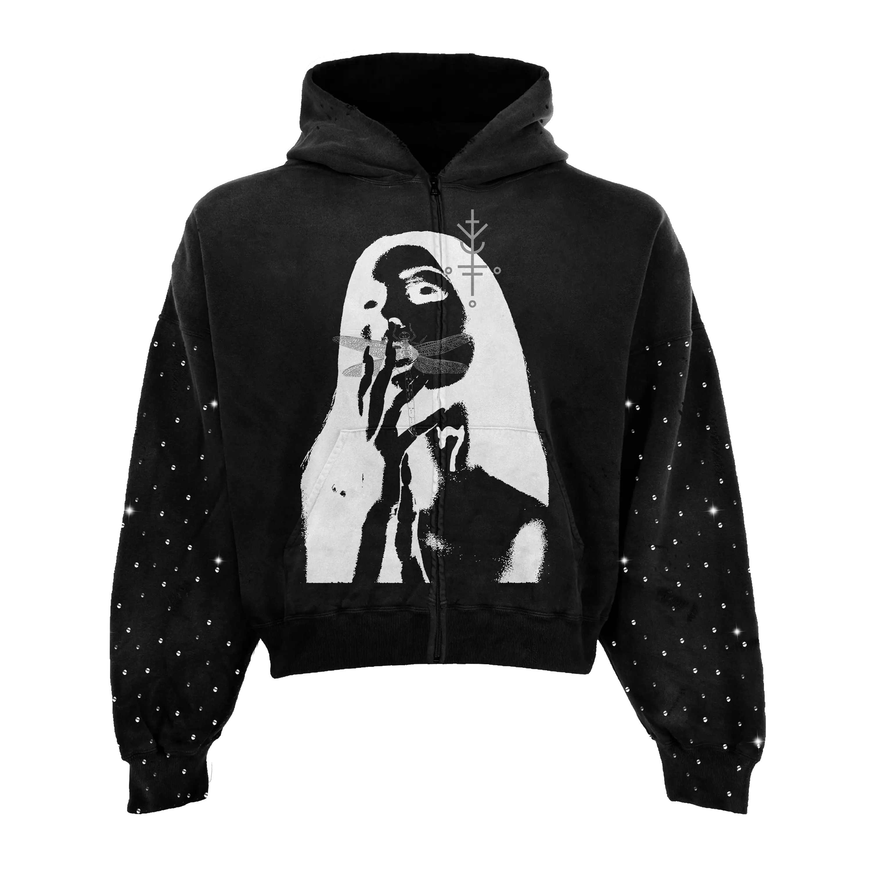 Mythical Goddess Rhinestone Zip Up WorksOfMadness