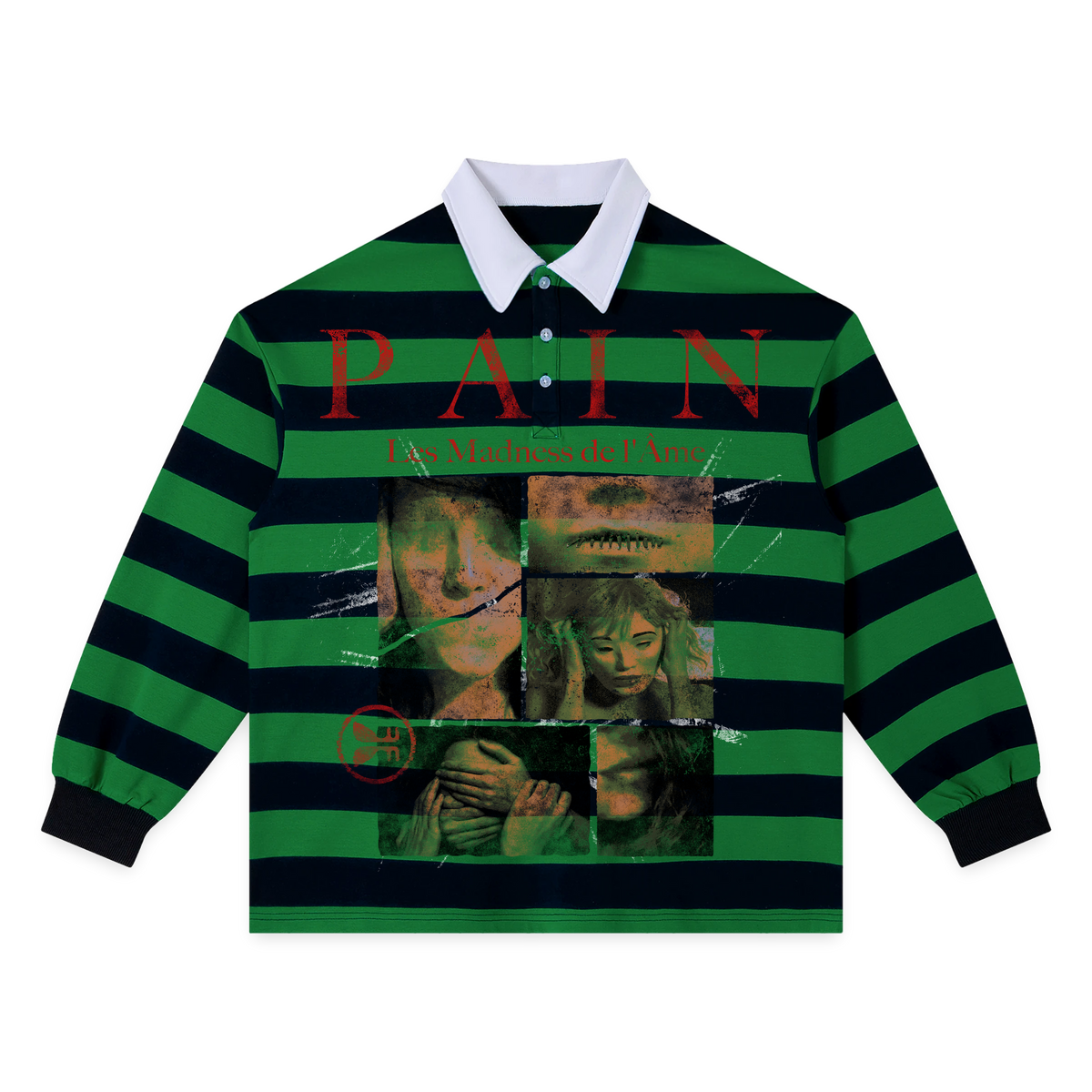 Pain Stripe Polo - Green