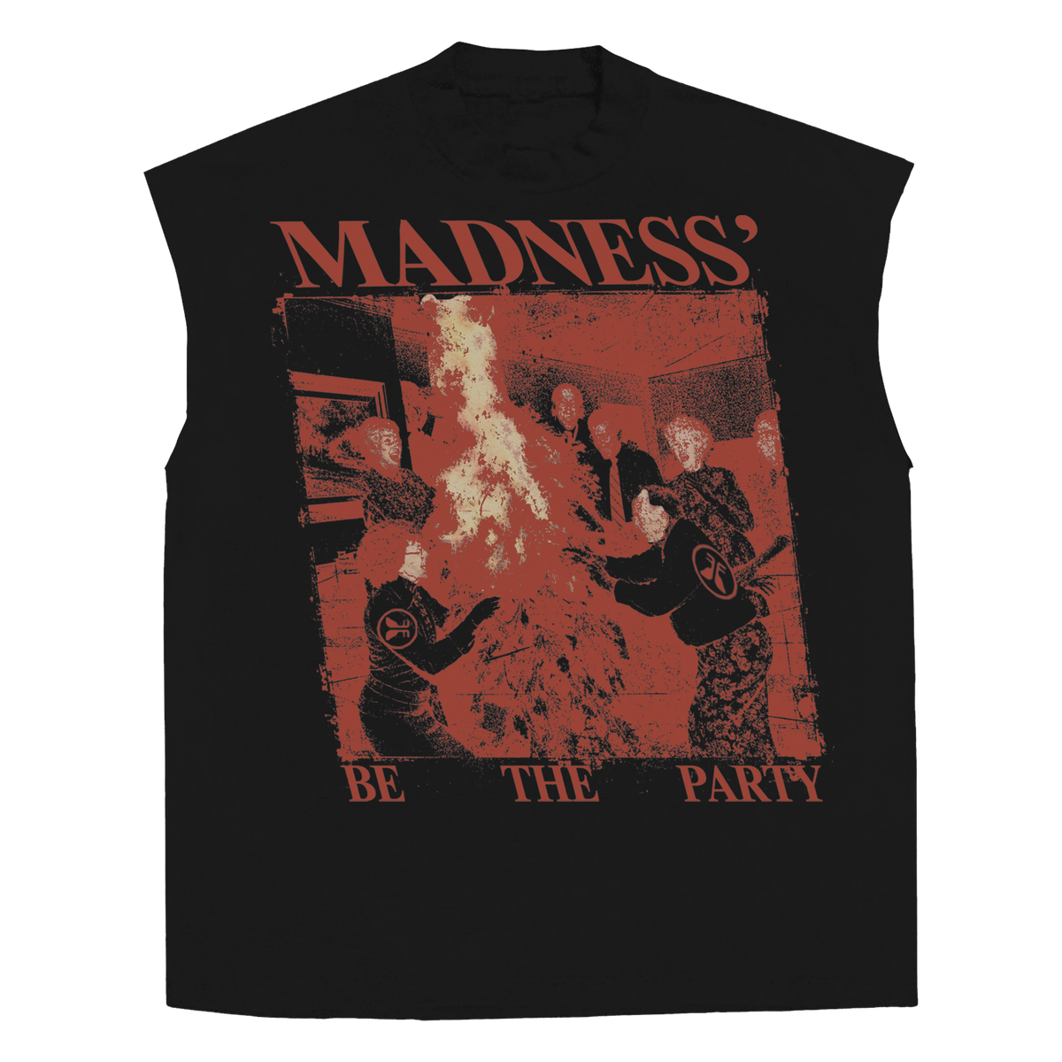 Pyro Party Sleeveless Tee - Black