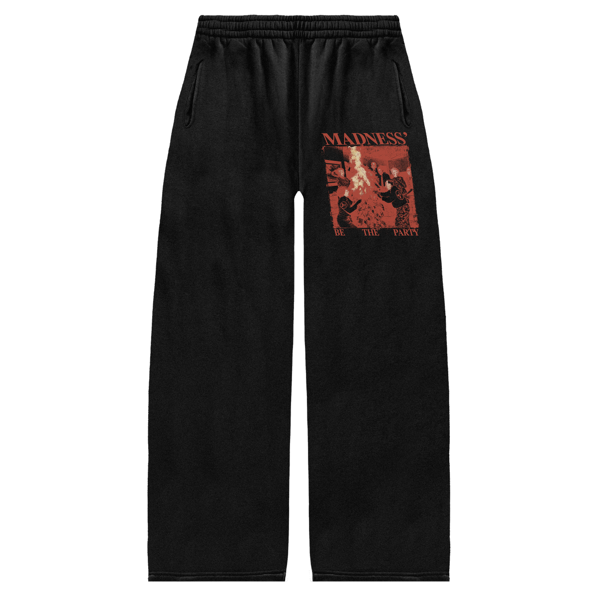 Pyro Party Baggy Sweatpants - Black
