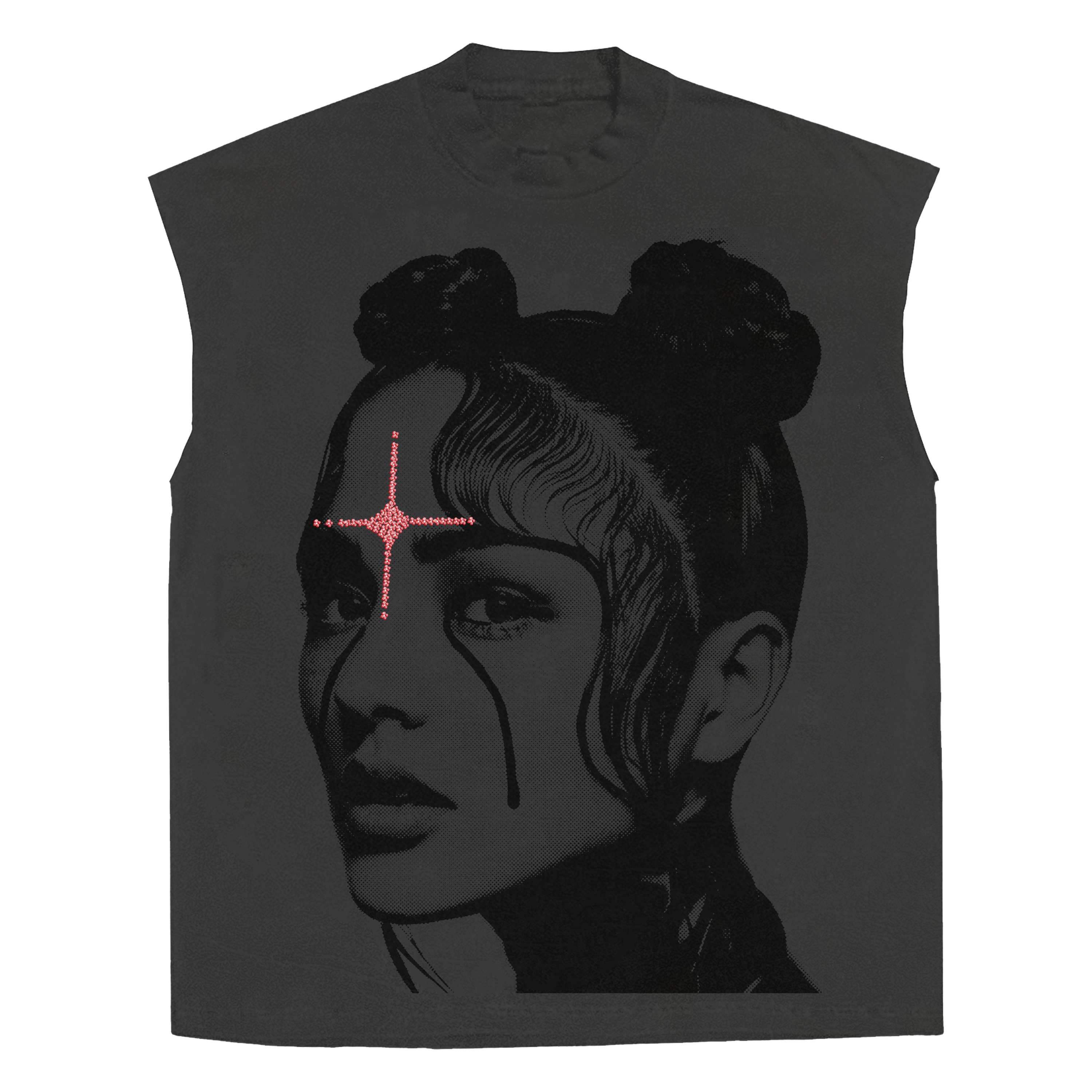 Spiritual Girl Rhinestone Sleeveless Tee