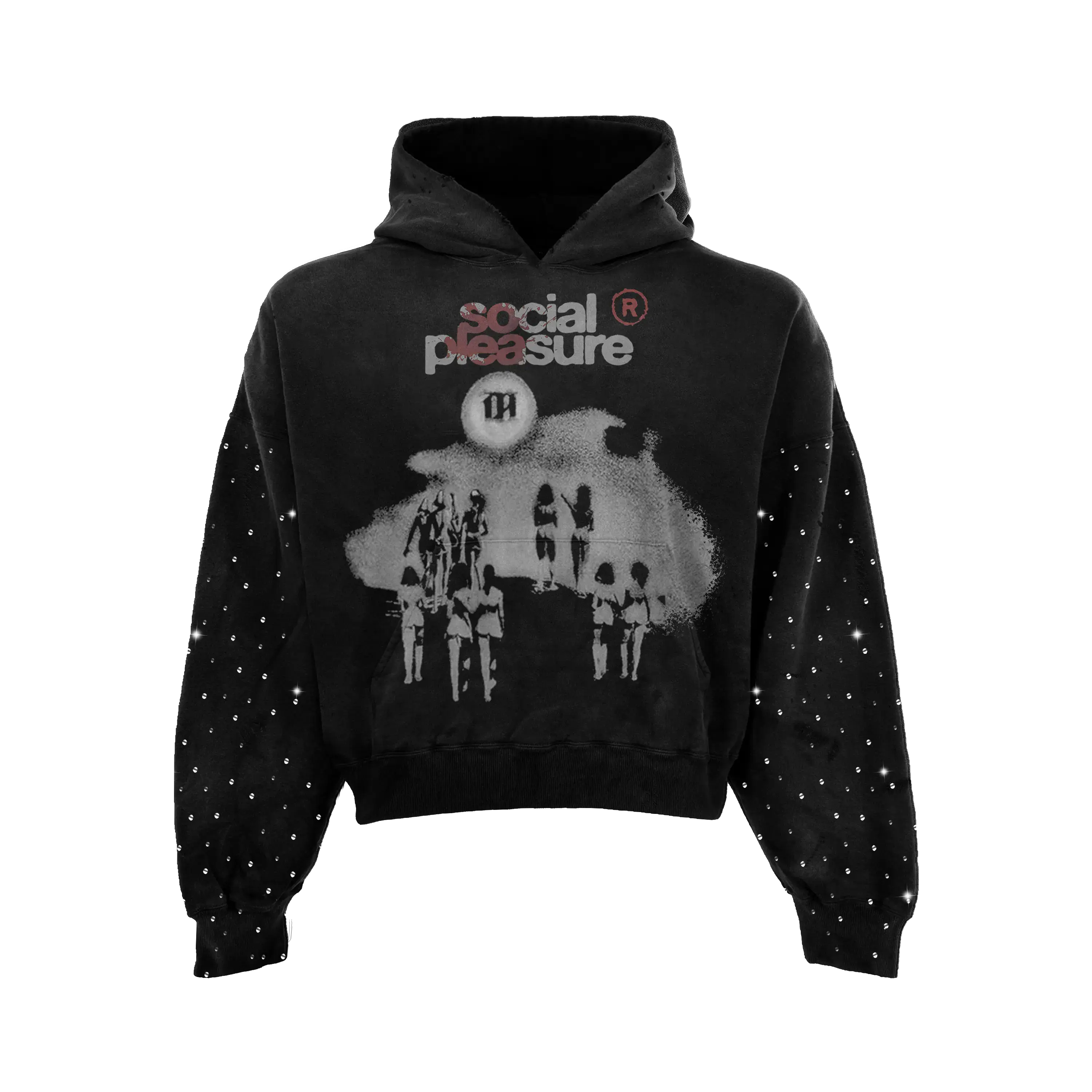 Social Pleasure Rhinestone Hoodie WorksOfMadness