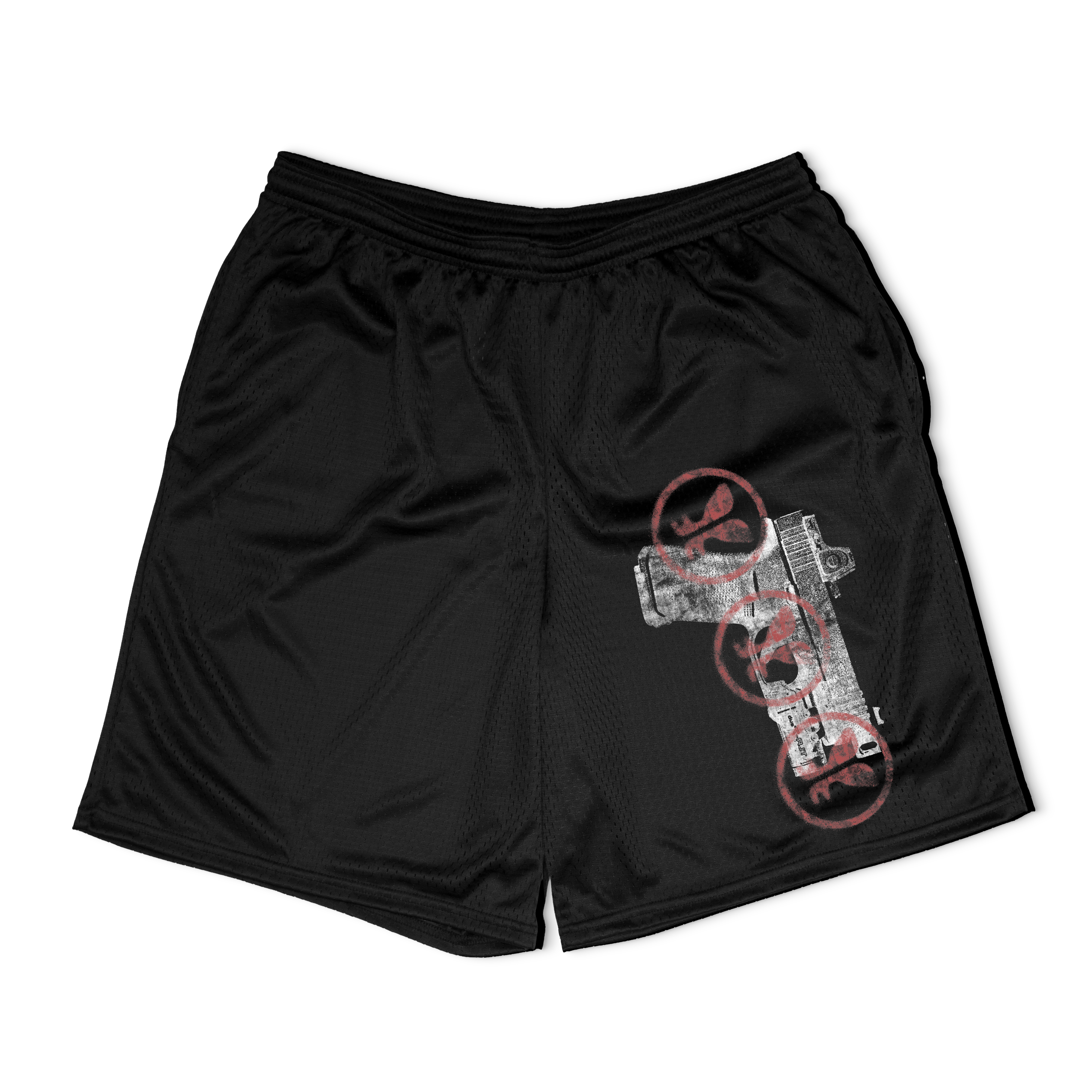 Marked Target Mesh Shorts
