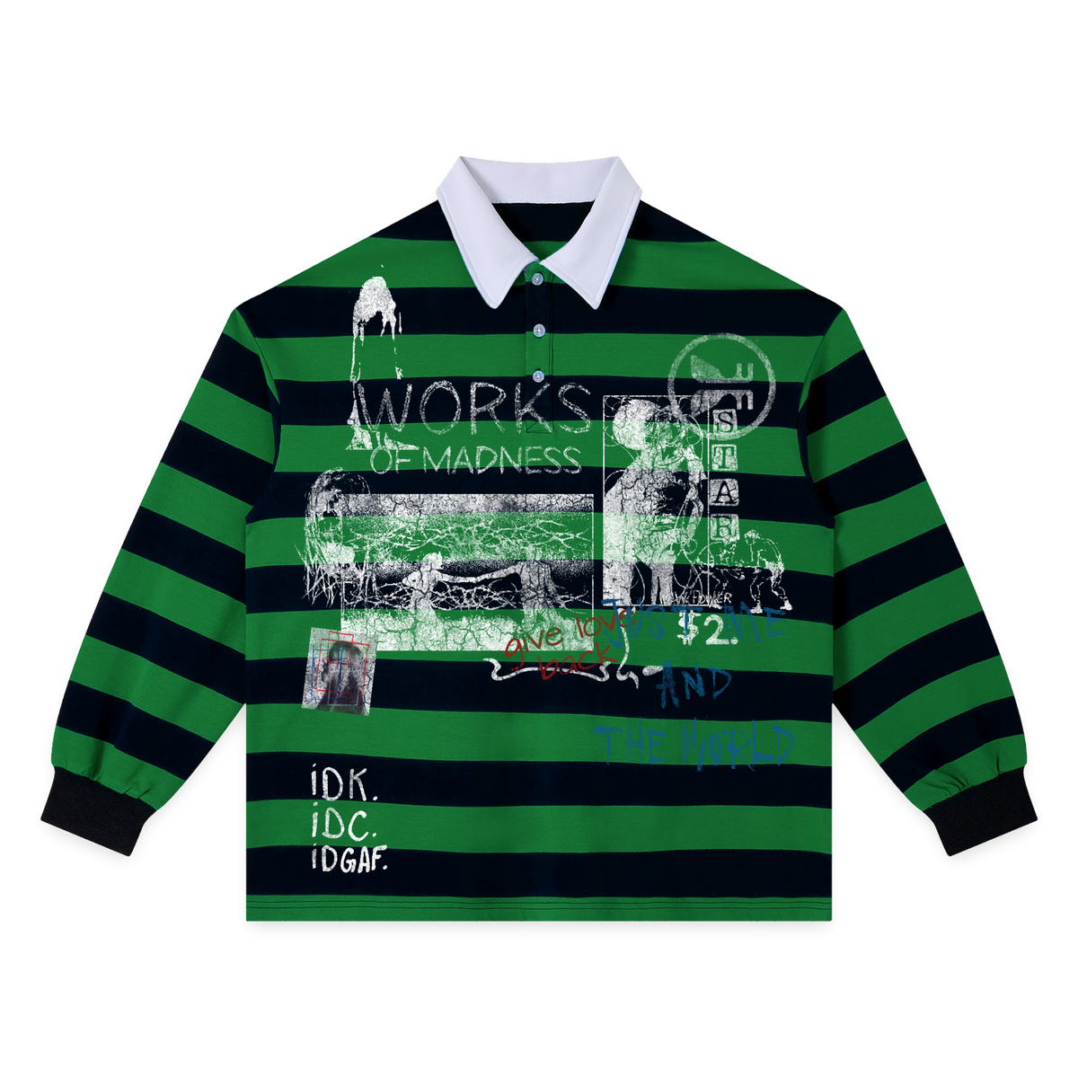 Saint & Sinners Stripe Polo - Green