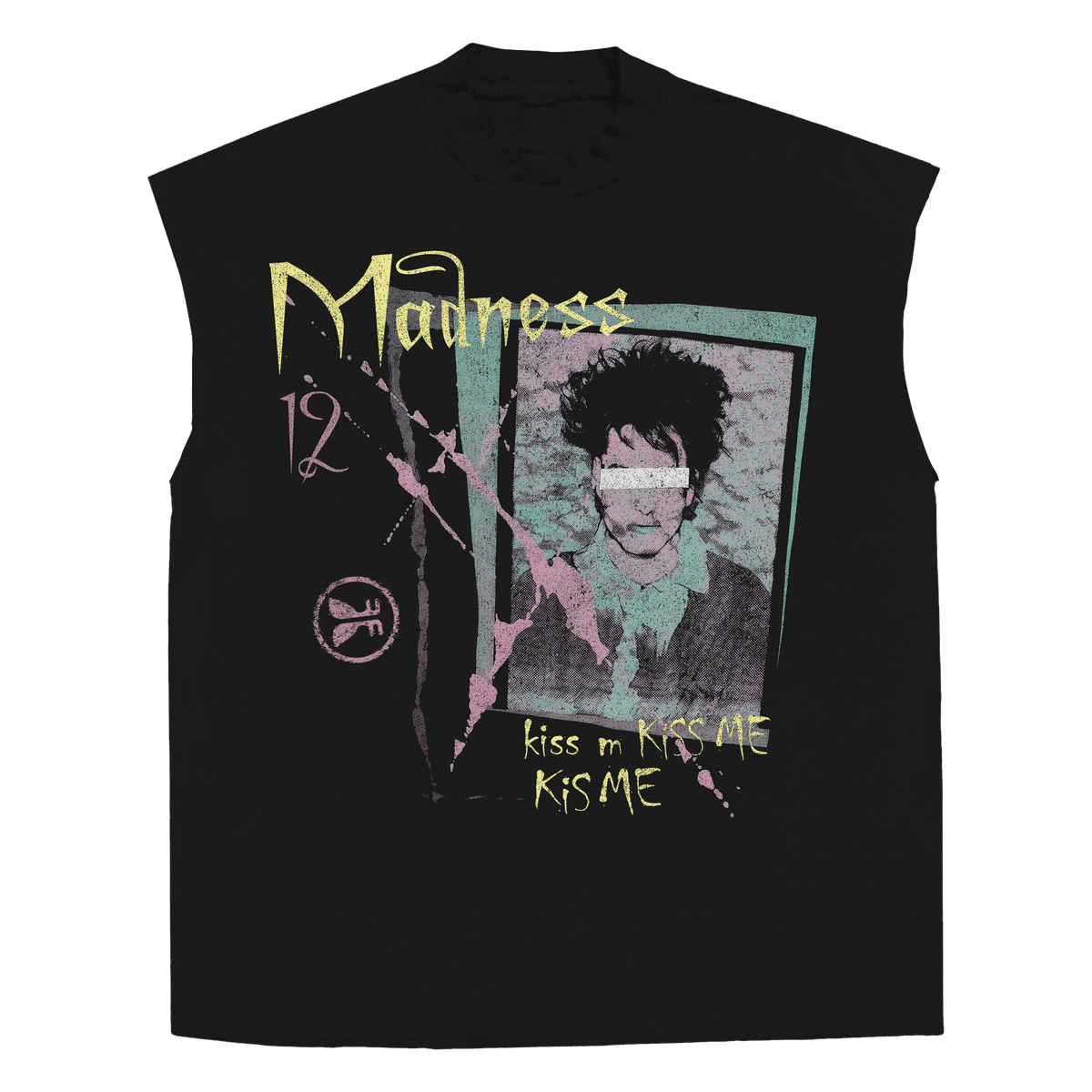 Kiss Me Sleeveless Tee - Black